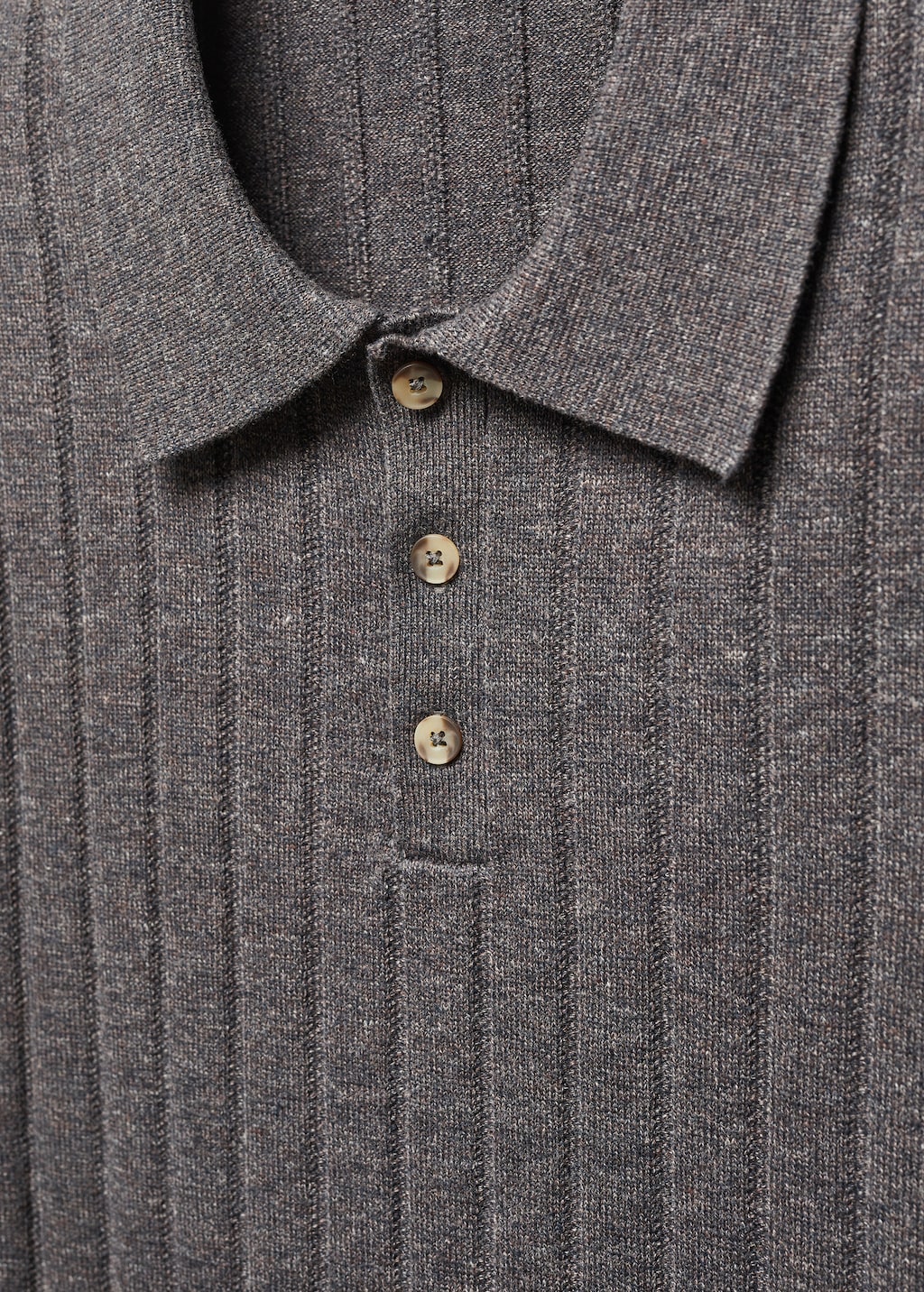 Ribbed knit polo shirt - Details of the article 8