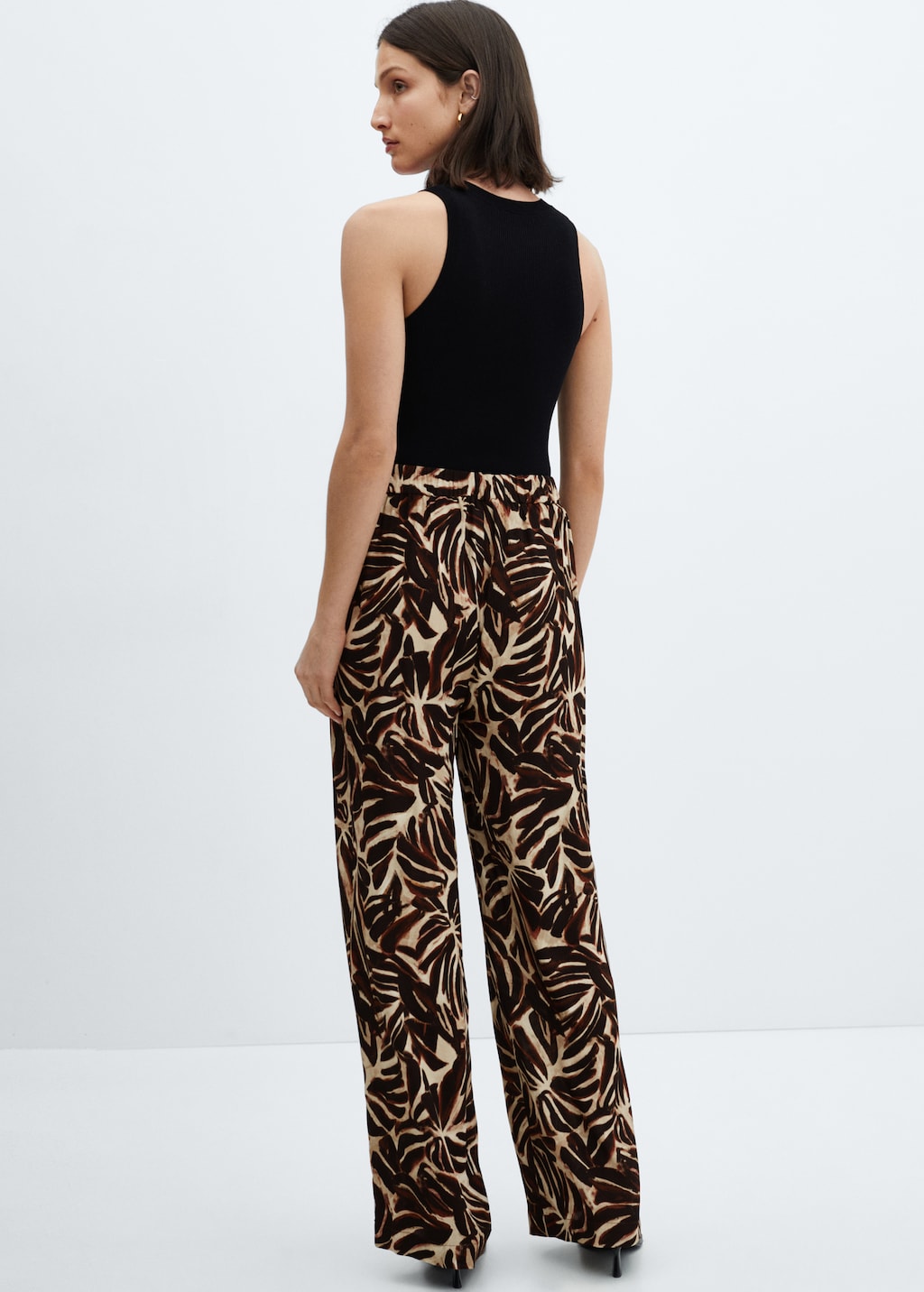 Flowy printed trousers - Reverse of the article