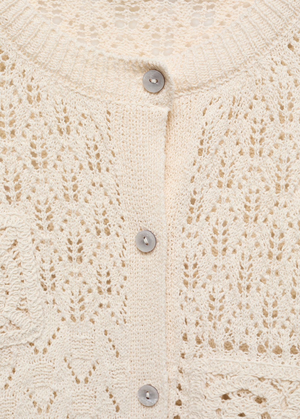 Openwork cardigan with buttons - Details of the article 8