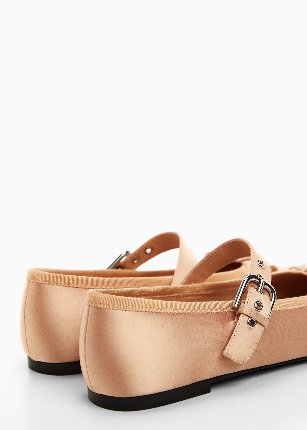 Satin ballet flats with buckle - Details of the article 1