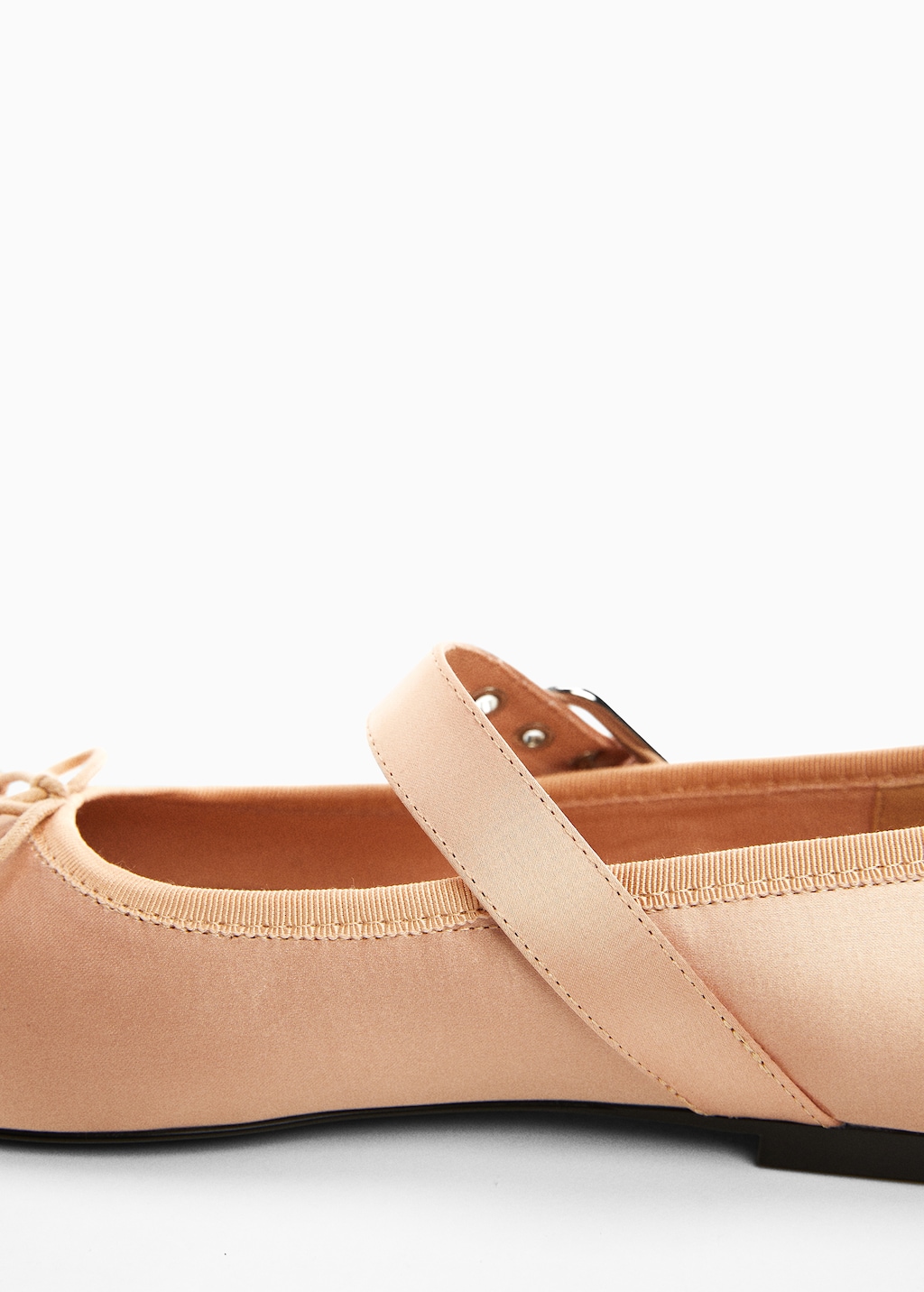 Satin ballet flats with buckle - Details of the article 2