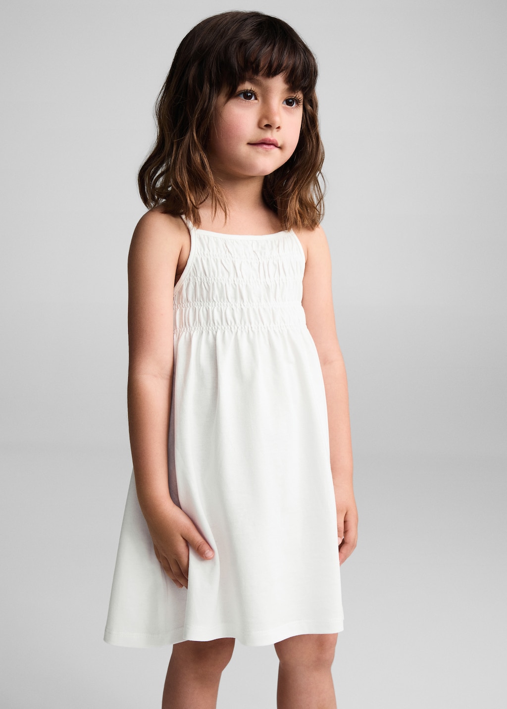 Gathered details dress - Medium plane