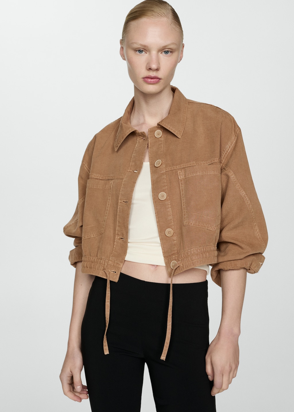 Lyocell jacket with bow - Details of the article 2