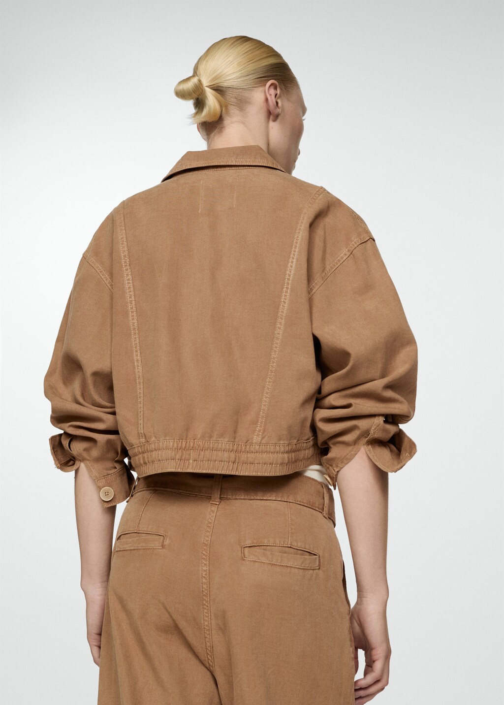 Lyocell jacket with bow - Reverse of the article