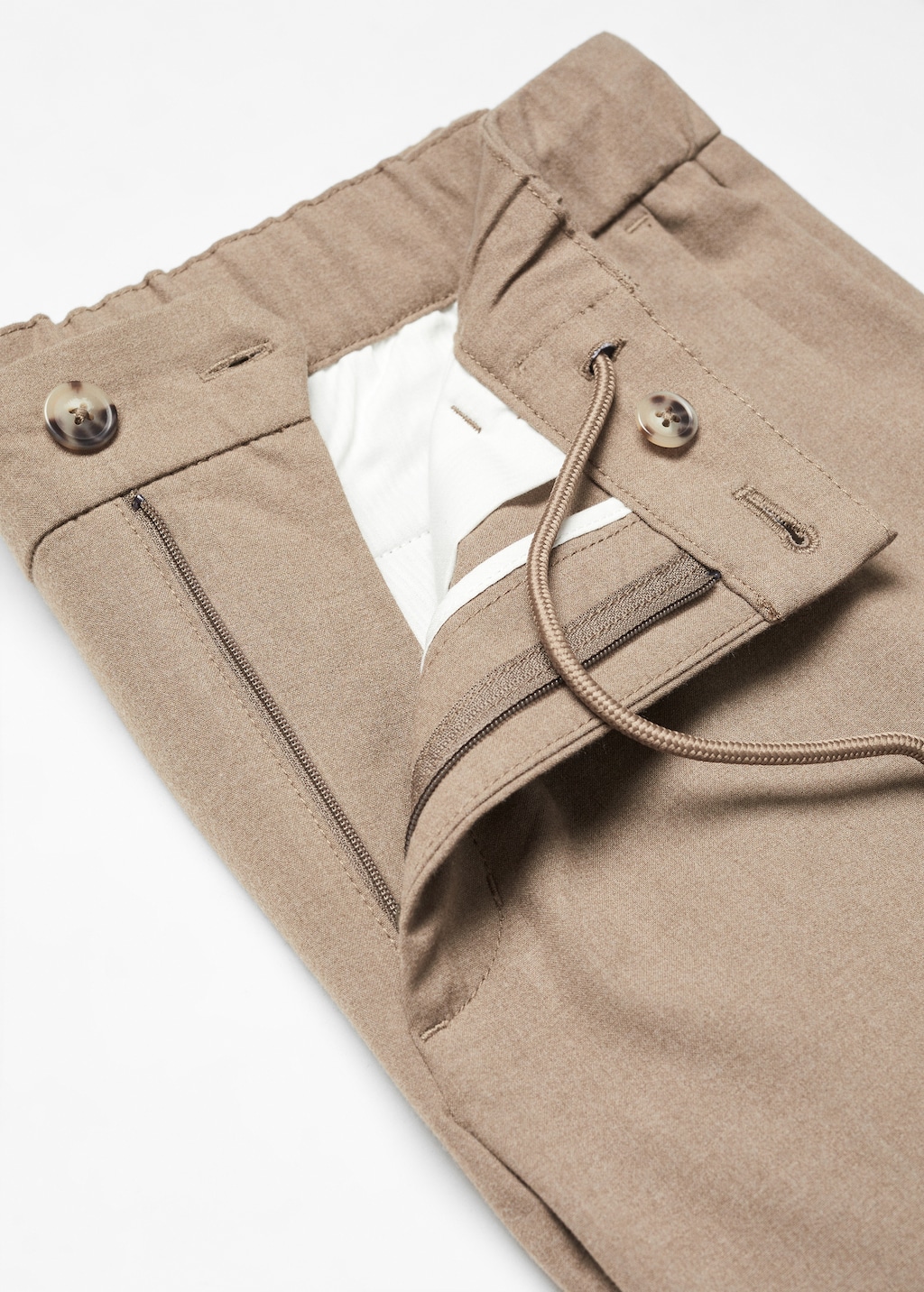 Slim-fit jogger trousers with drawstring - Details of the article 8