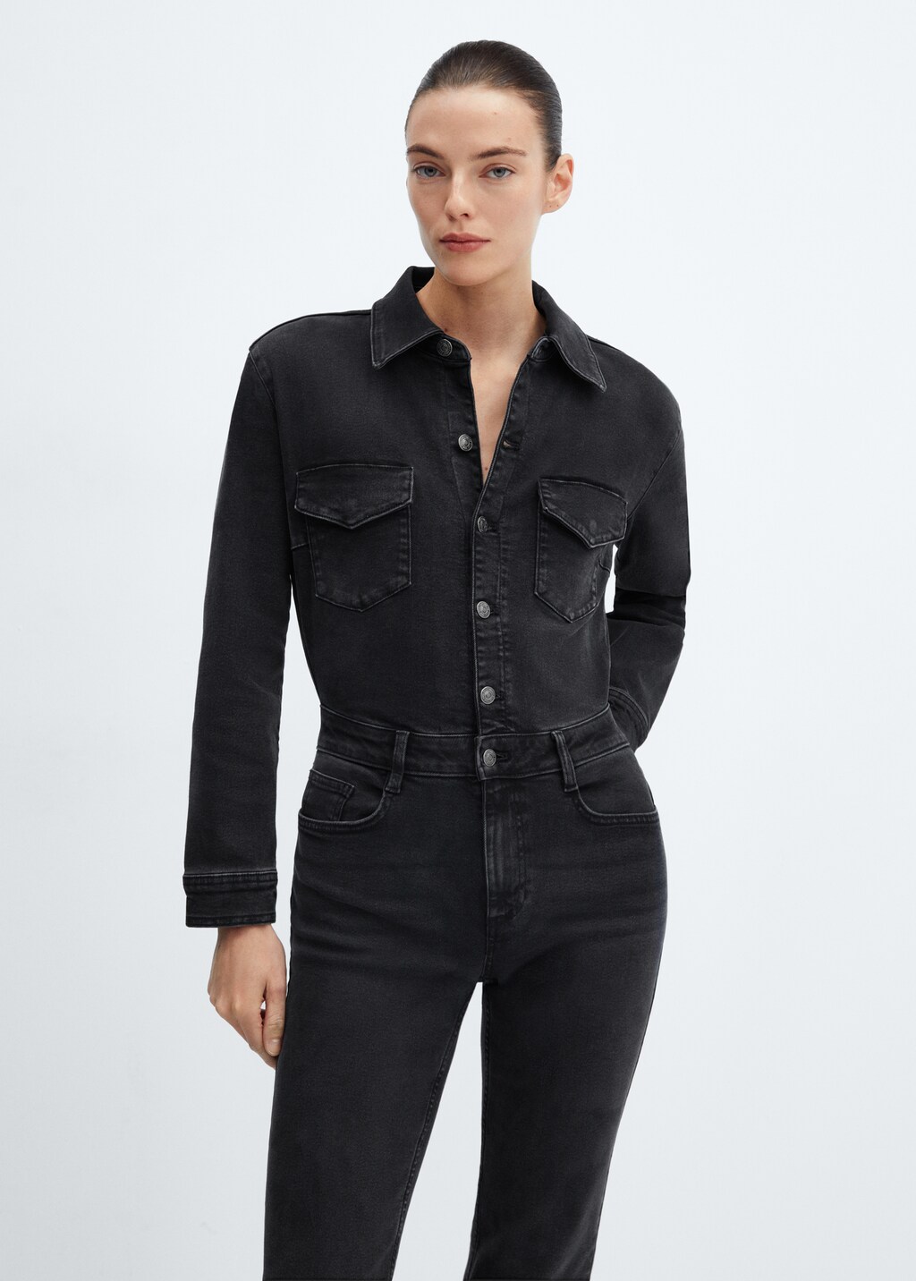 Langer Jeans Jumpsuit Damen MANGO OUTLET Deutschland