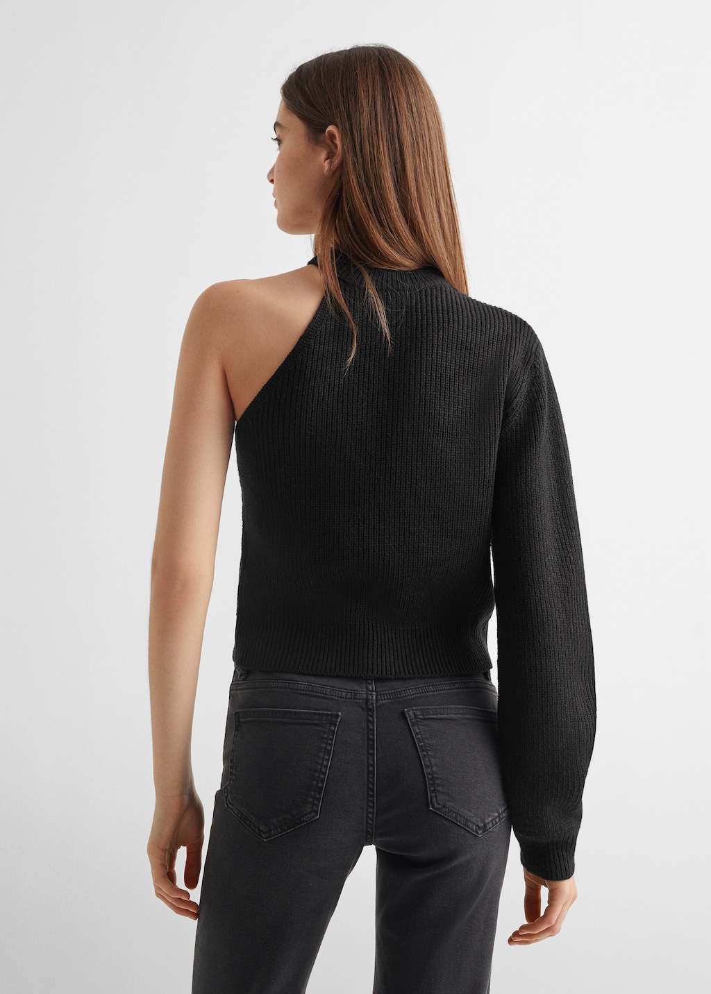 Asymmetric knit sweater - Reverse of the article