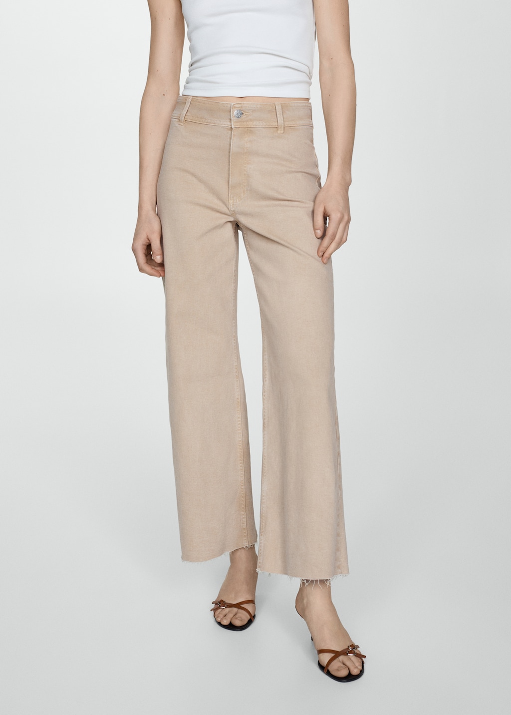 Culotte-Jeans mit hohem Bund Catherin - Mittlere Ansicht