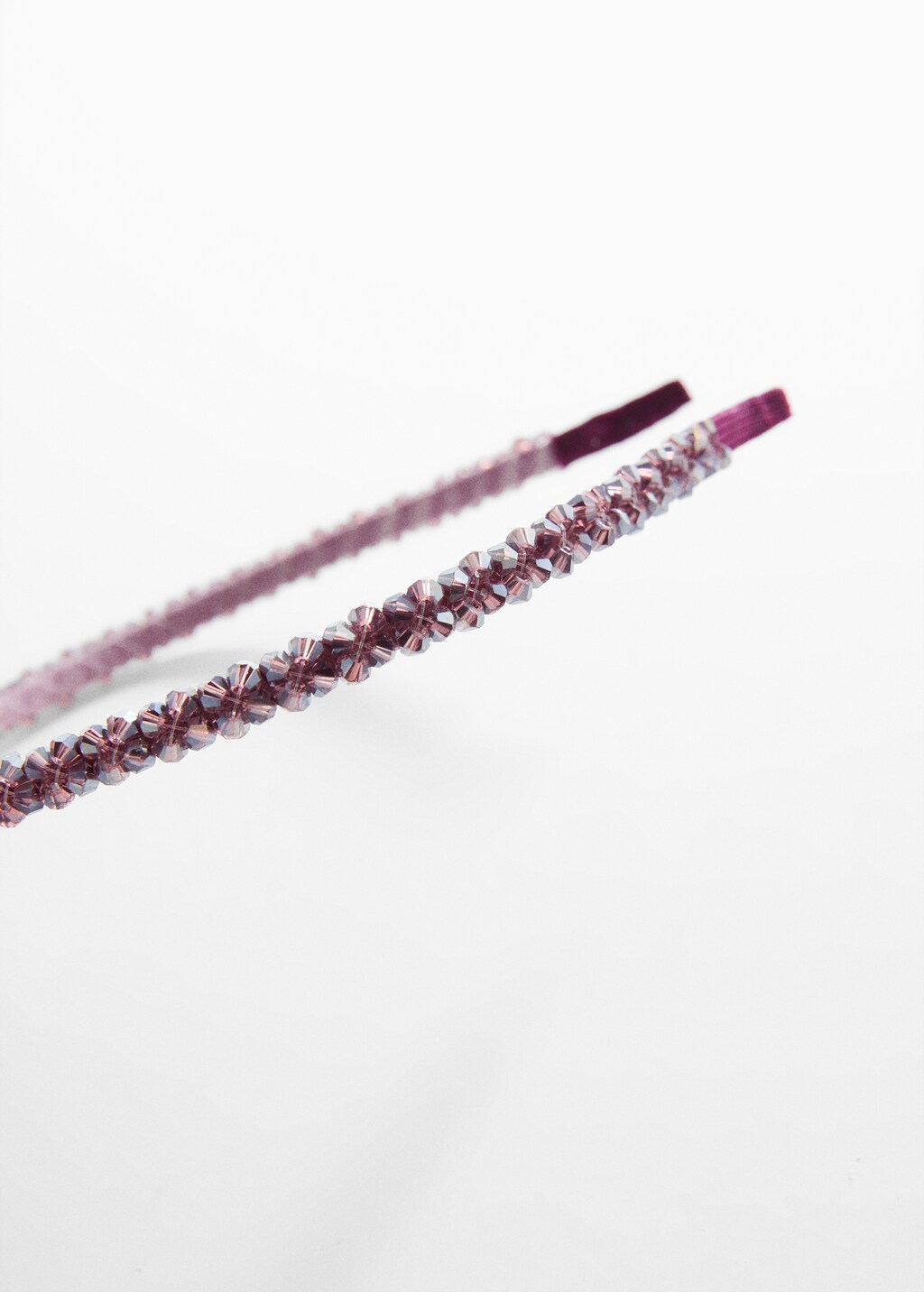 Faceted crystal hairband - Medium plane