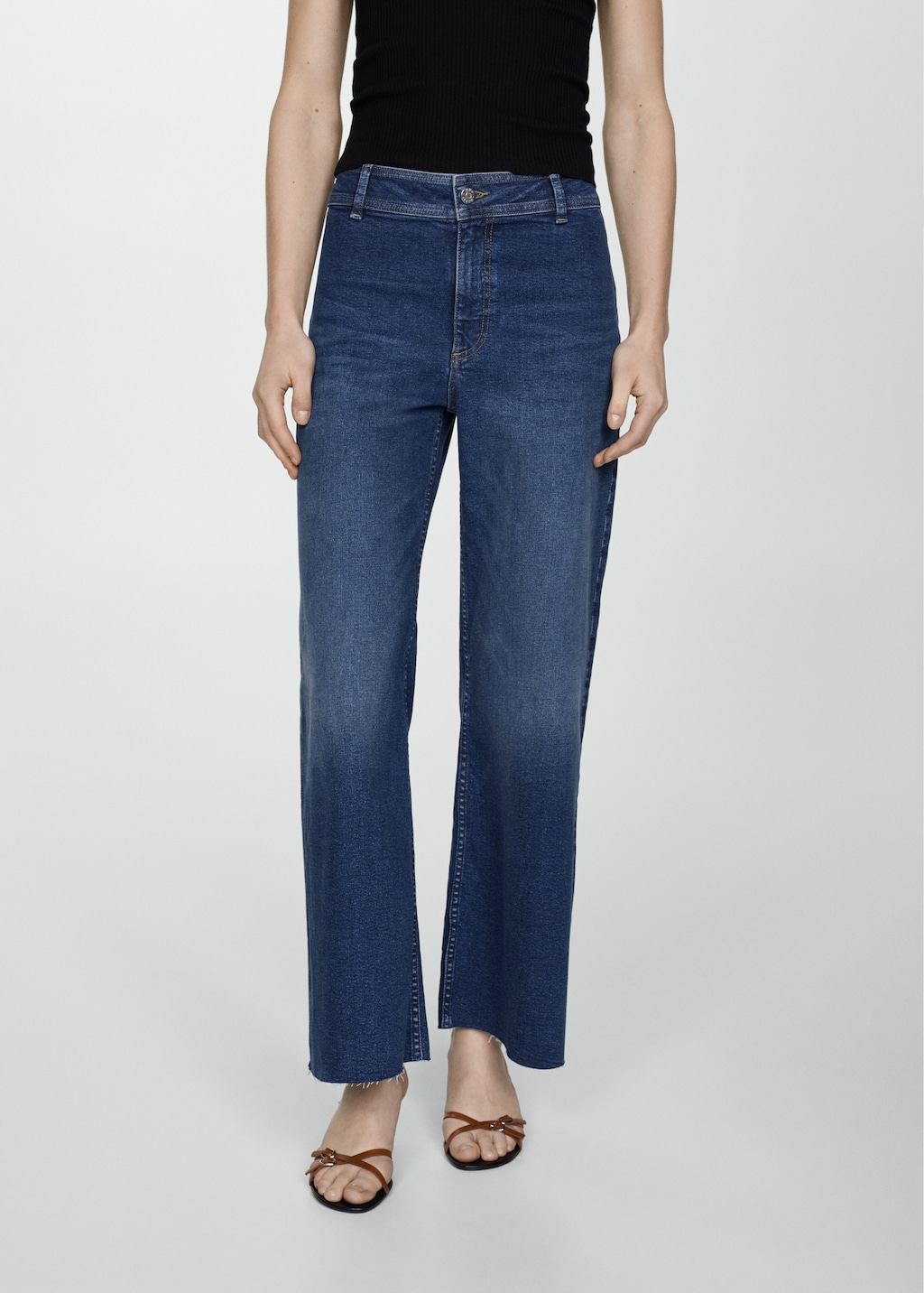 Catherin high-waist culottejeans - Middenvlak