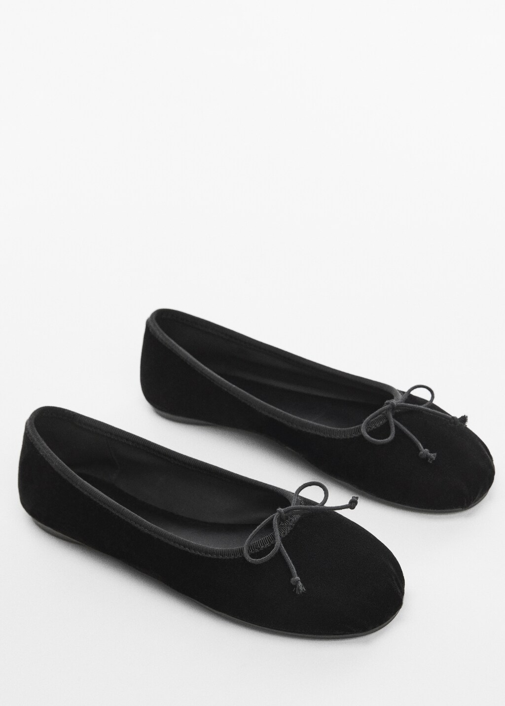 Ballet flats with velvet bow - Medium plane