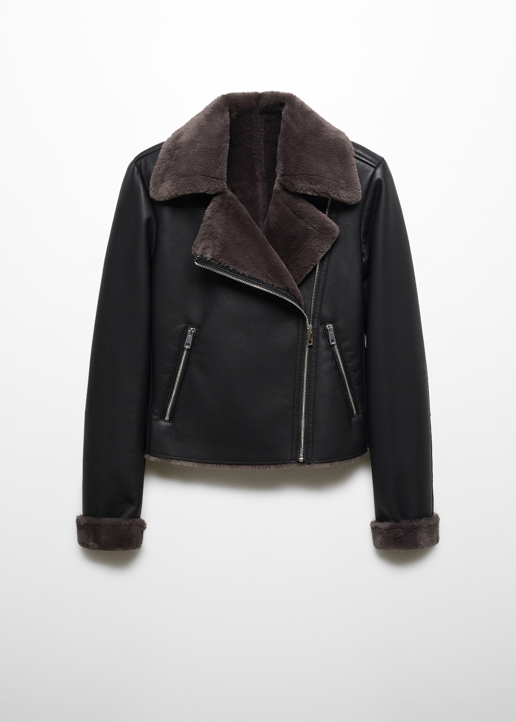 Jacket with shearling-effect lining - Article without model