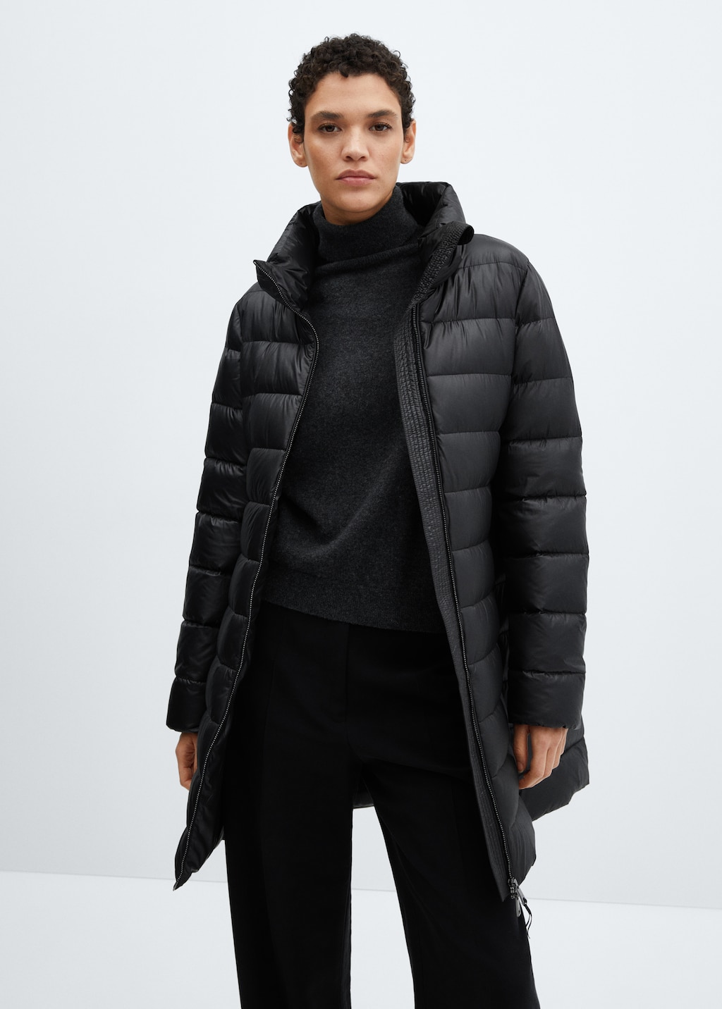 Water-repellent feather coat - Medium plane