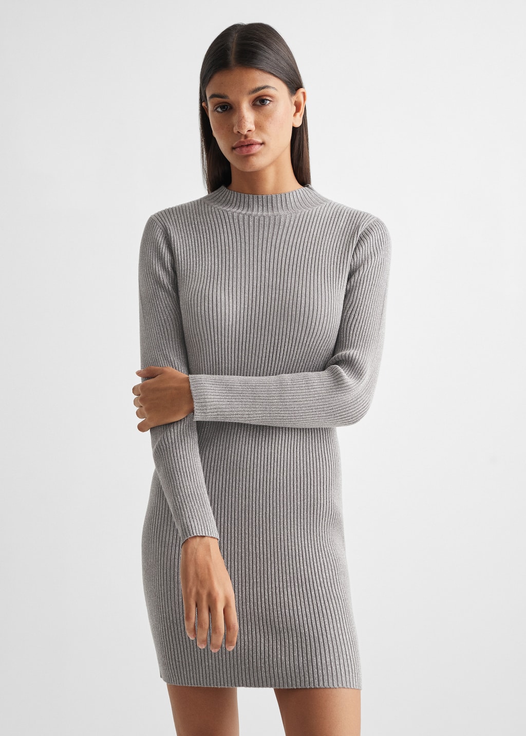 Lurex ribbed dress - Medium plane