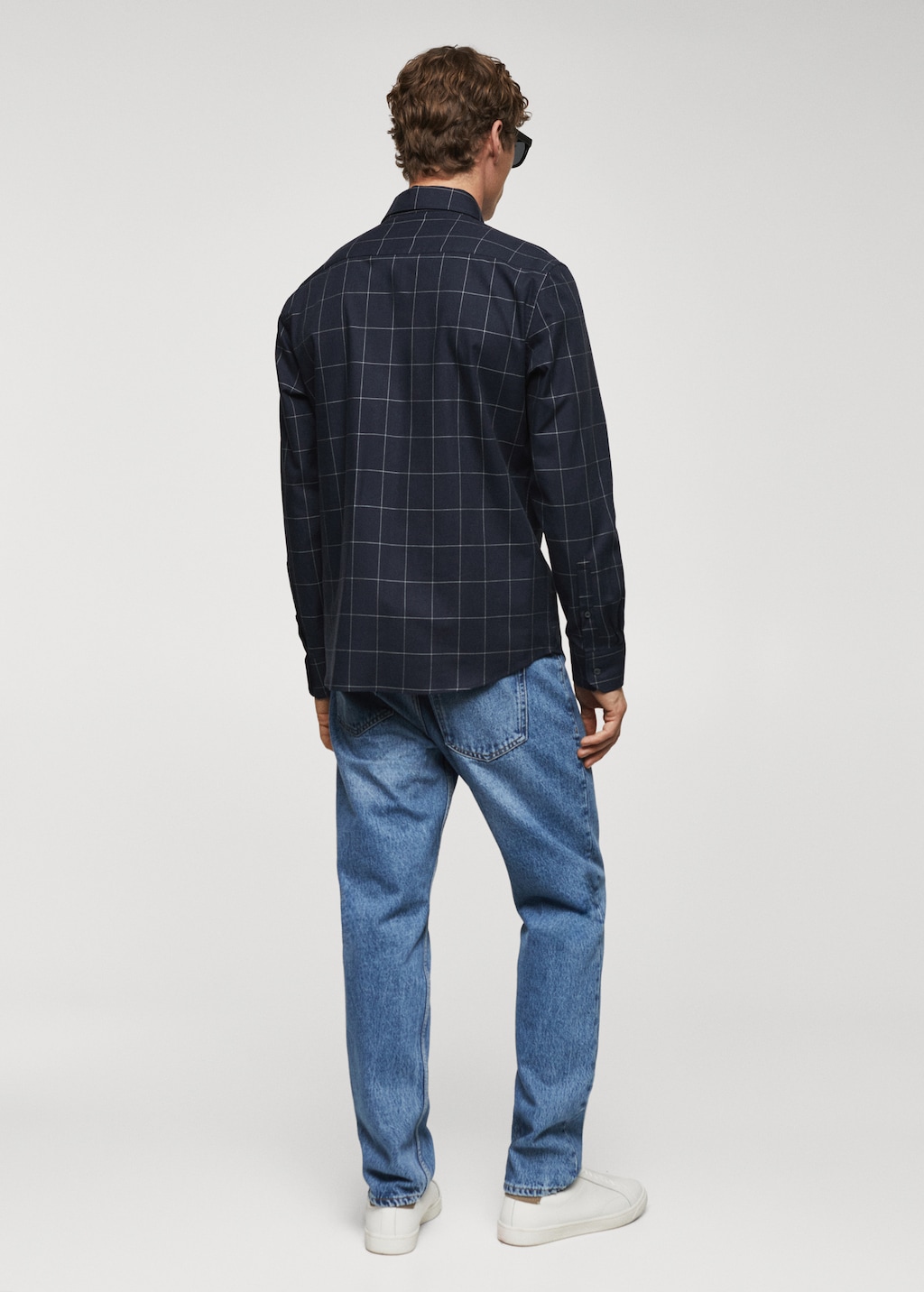 Check flannel cotton shirt - Reverse of the article