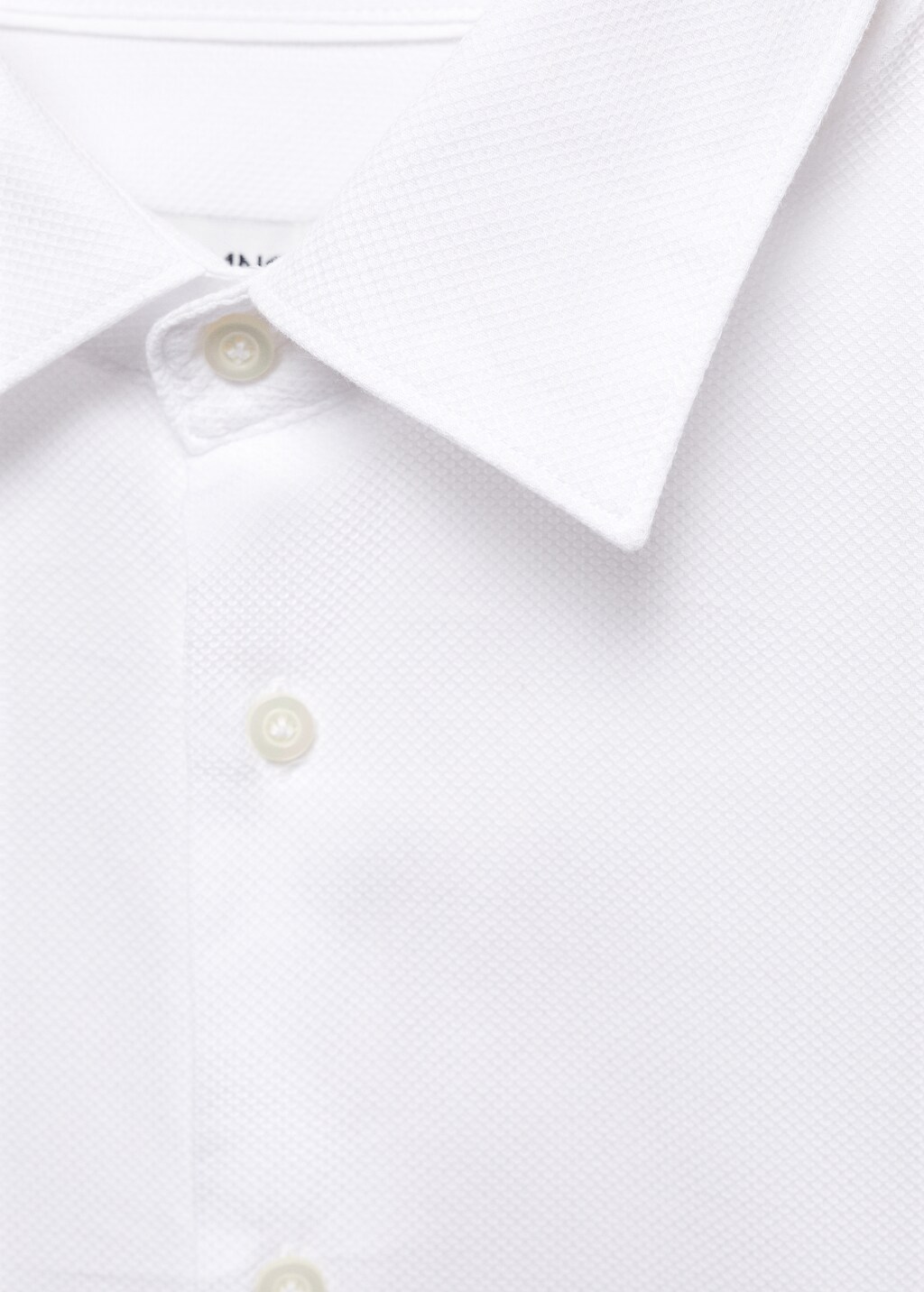 Slim-fit cotton structured shirt - Details of the article 8