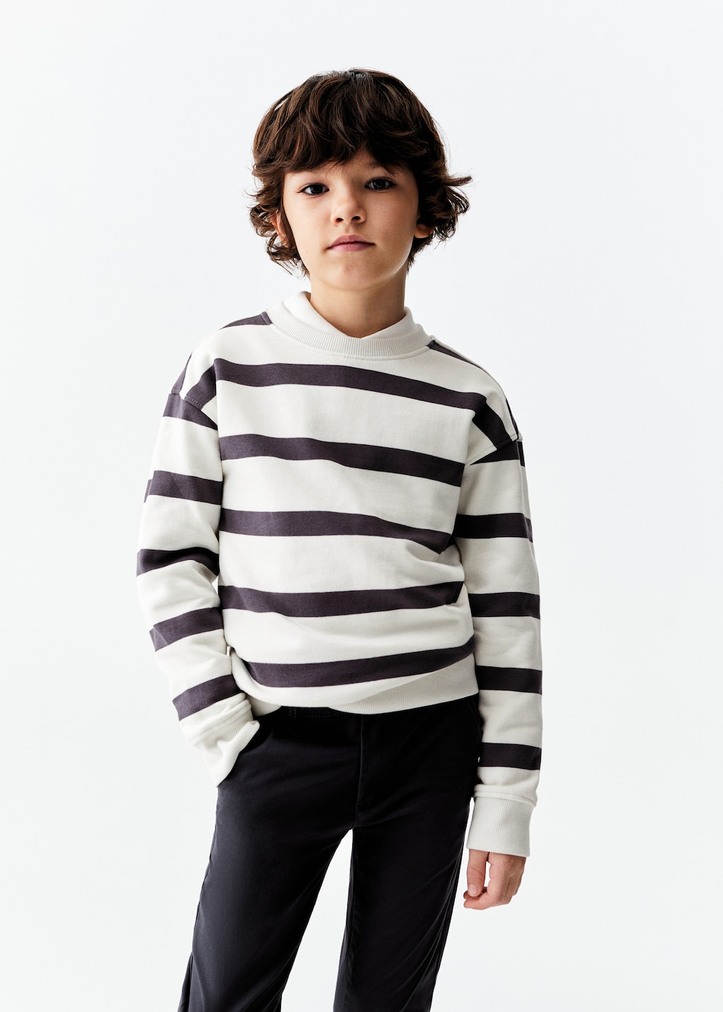 Striped print sweatshirt - Medium plane