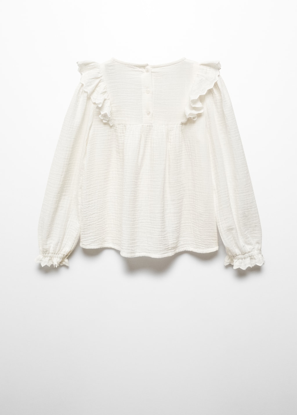 Ruffled plumeti blouse - Reverse of the article