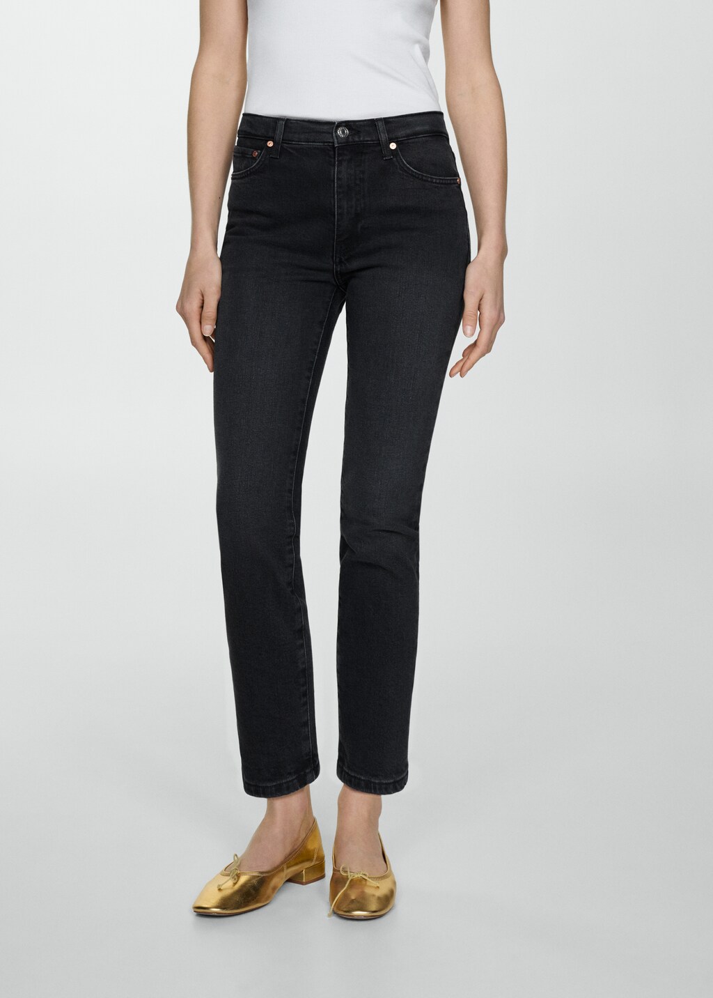 Jeans Claudia slim crop - Plano medio