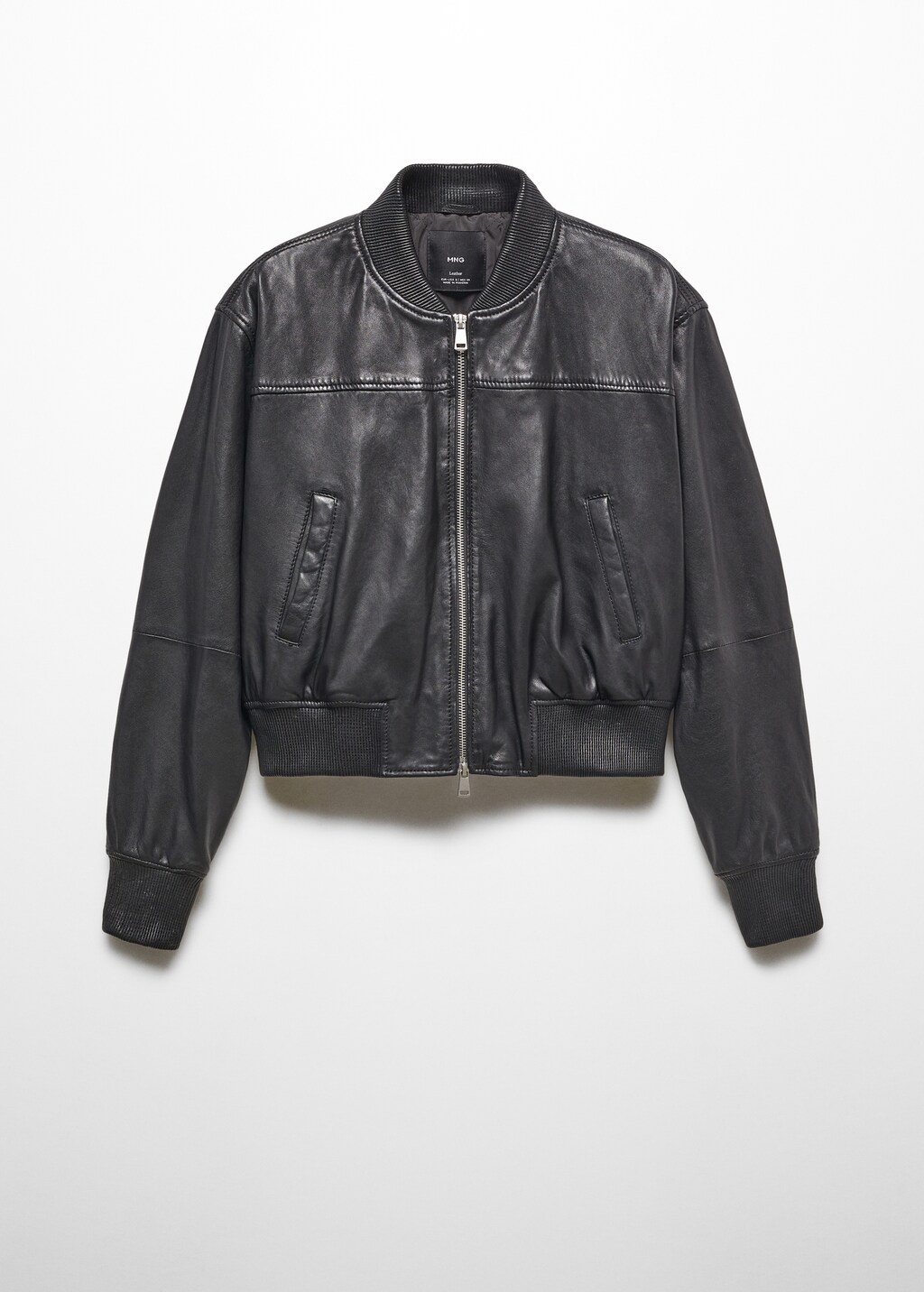 Leather bomber jacket - Article without model