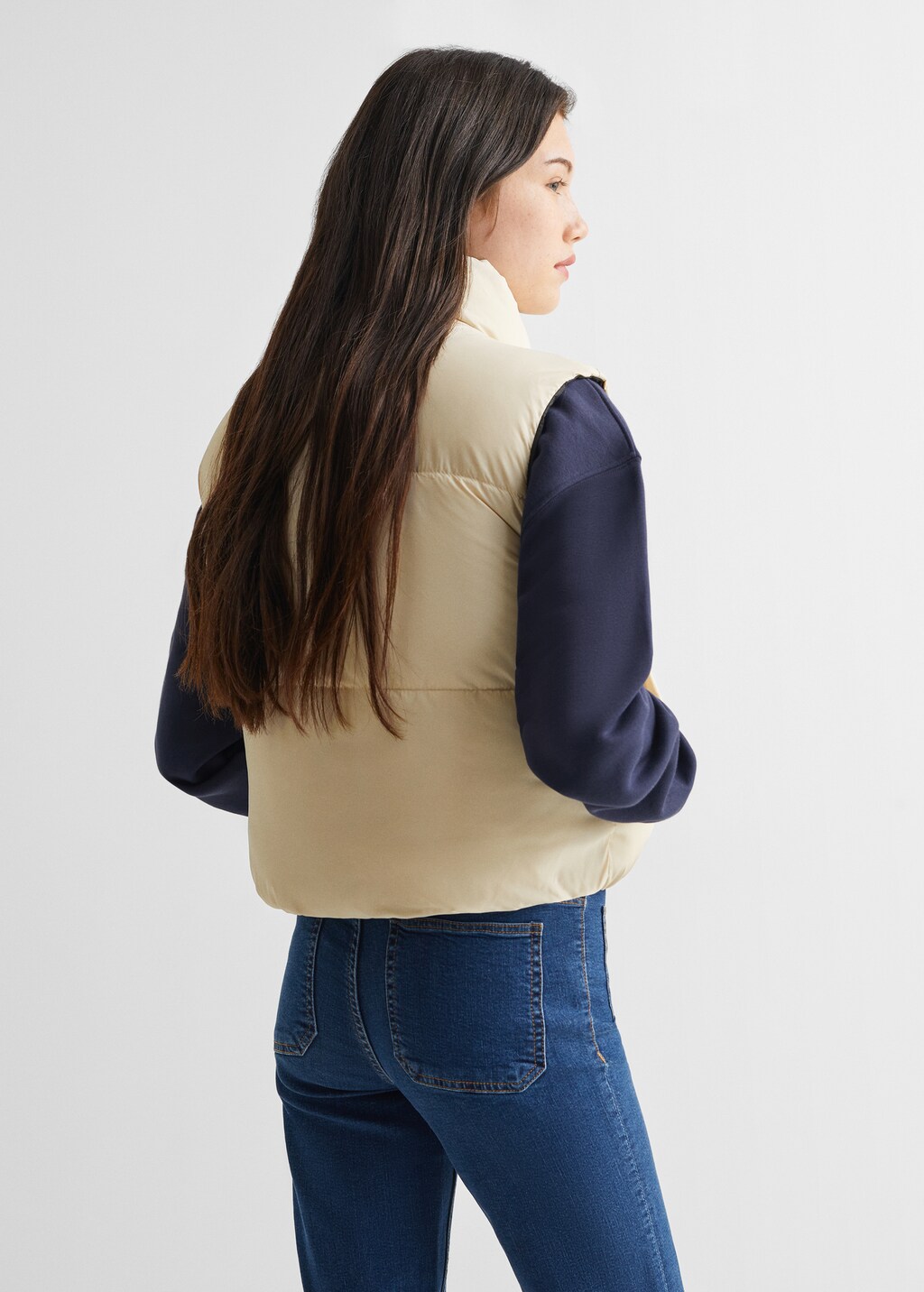 Reversible quilted gilet - Reverse of the article