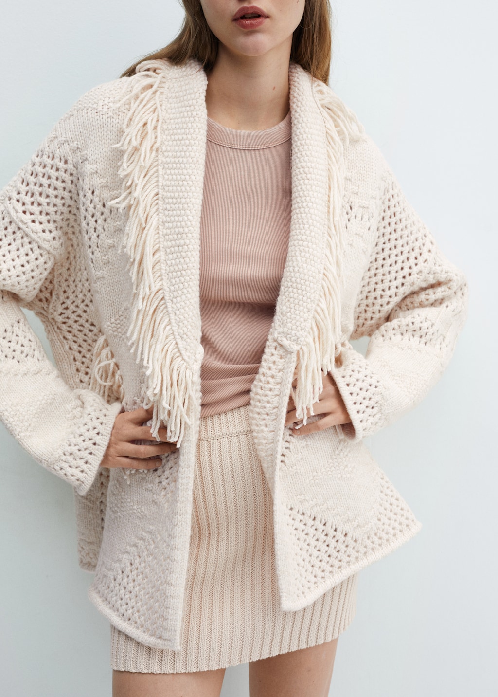 Fringed knit cardigan - Details of the article 6