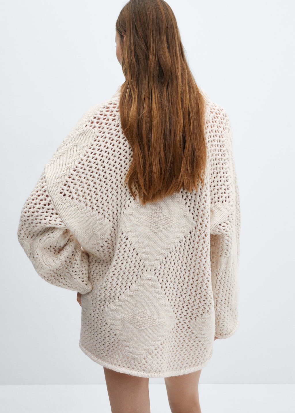 Fringed knit cardigan - Reverse of the article