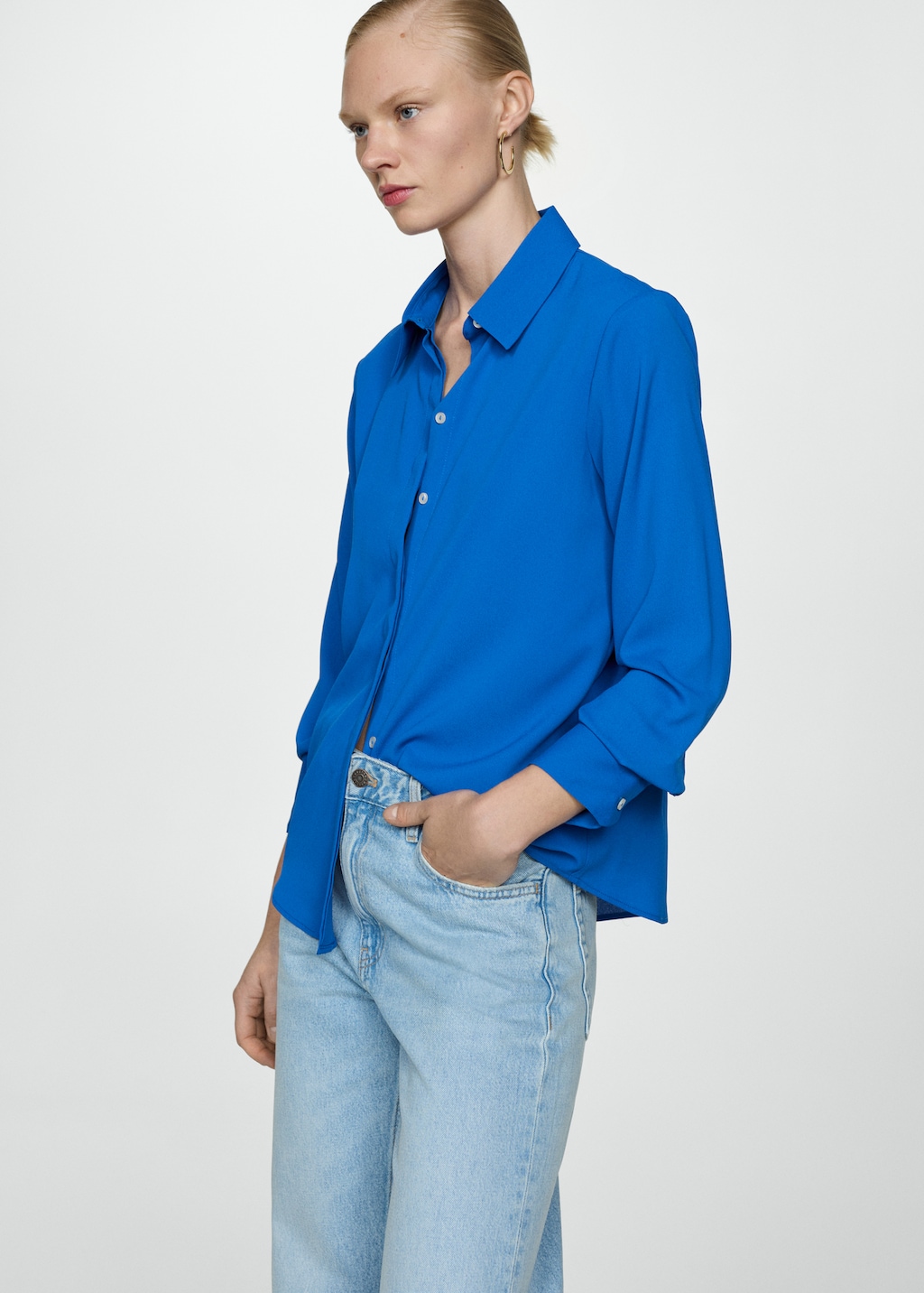 Regular flowy shirt - Medium plane