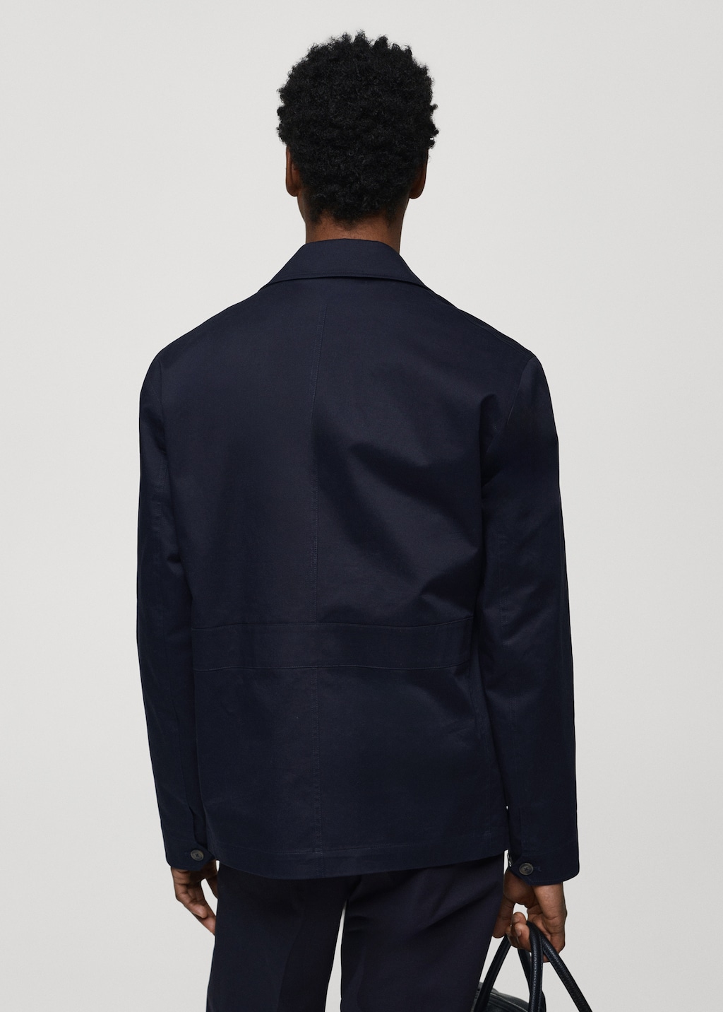 Pocketed cotton overshirt - Reverse of the article