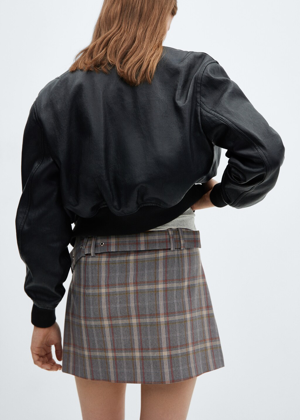 Plaid miniskirt - Reverse of the article