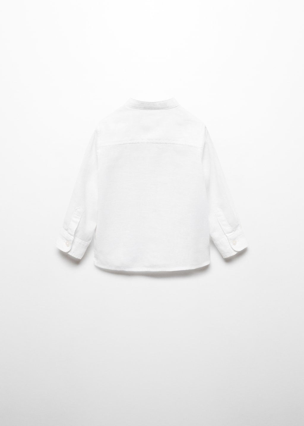 Mao collar linen shirt - Reverse of the article