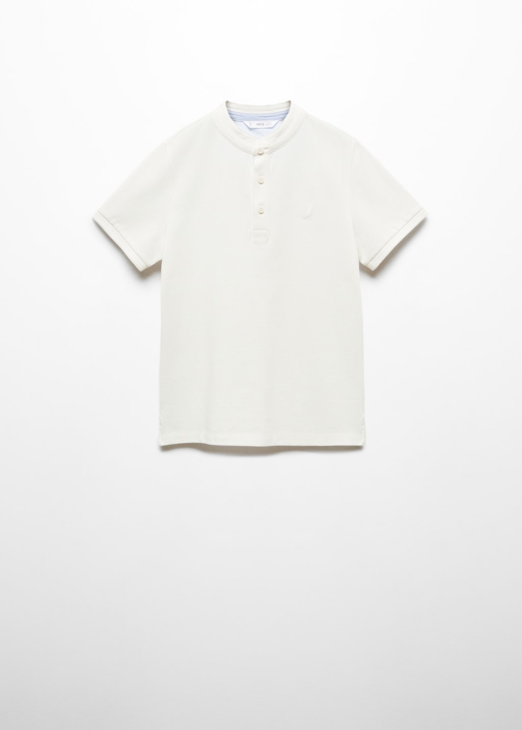 Mao collar cotton polo - Article without model