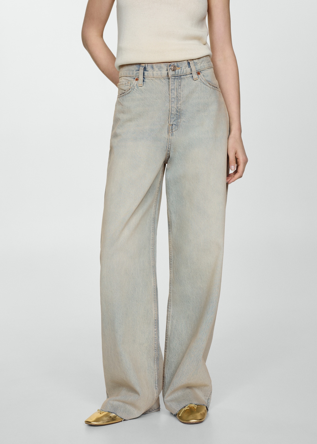 High-rise wideleg jeans - Medium plane