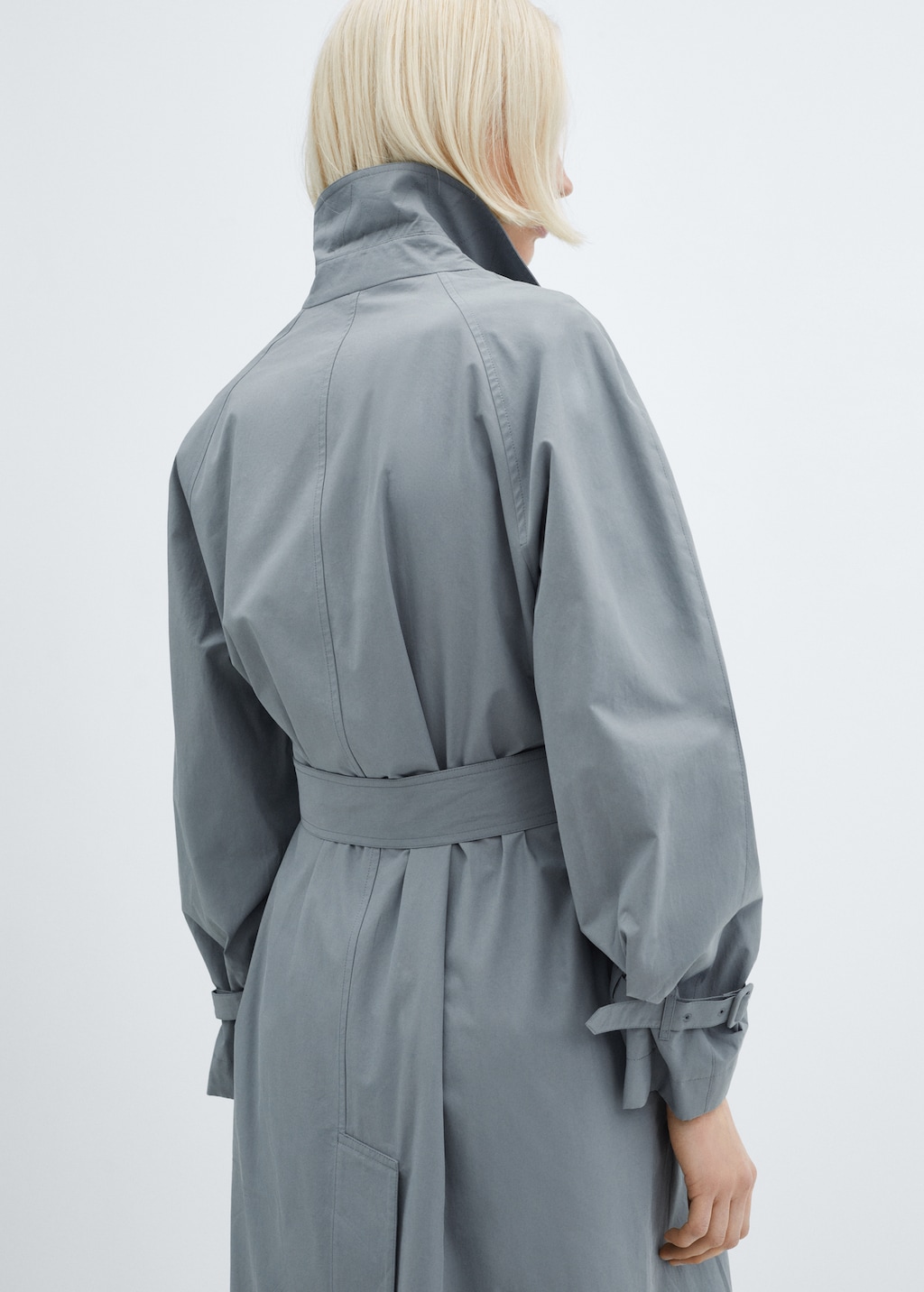 Cotton trench coat with belt - Details of the article 6