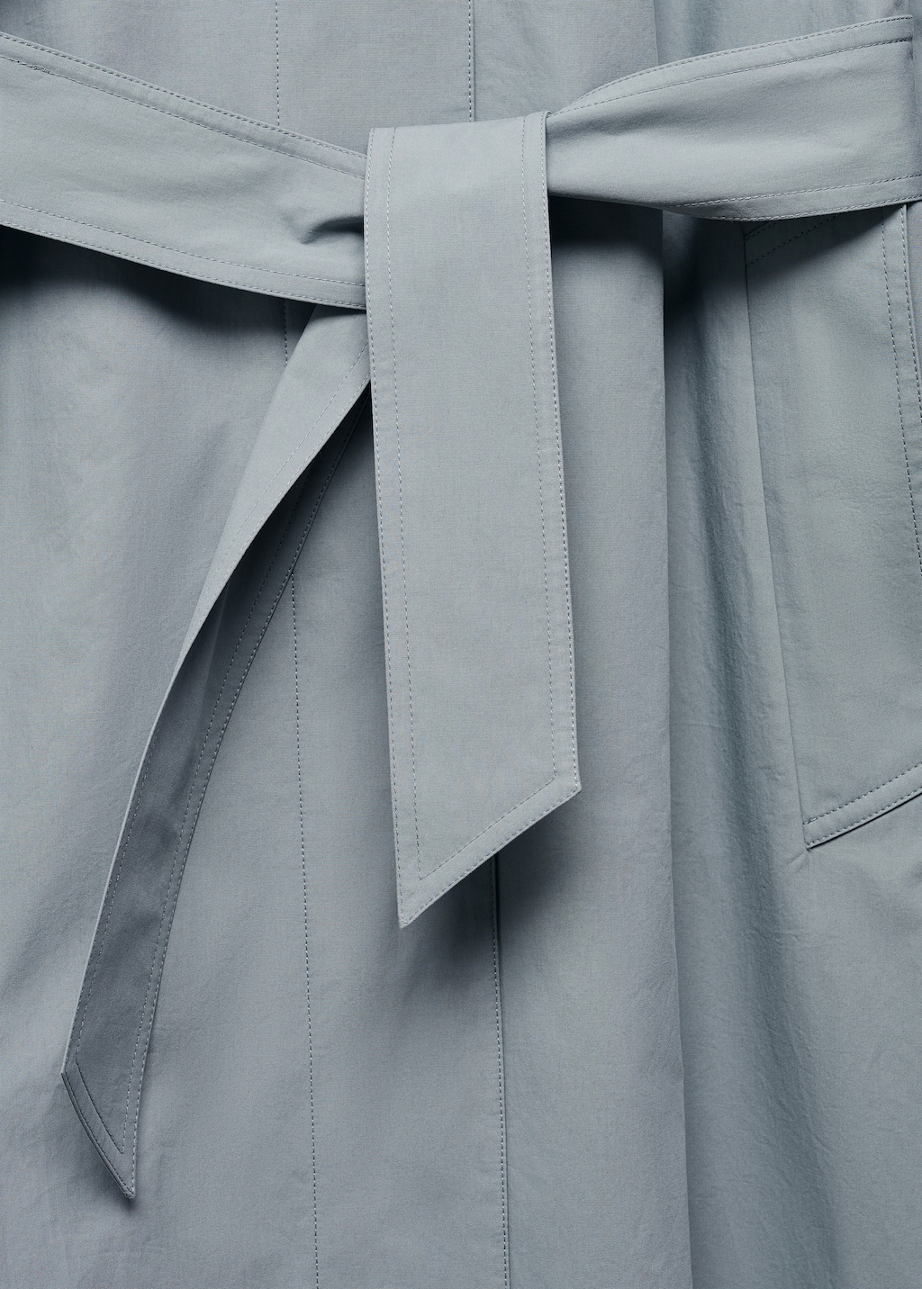 Cotton trench coat with belt - Details of the article 8