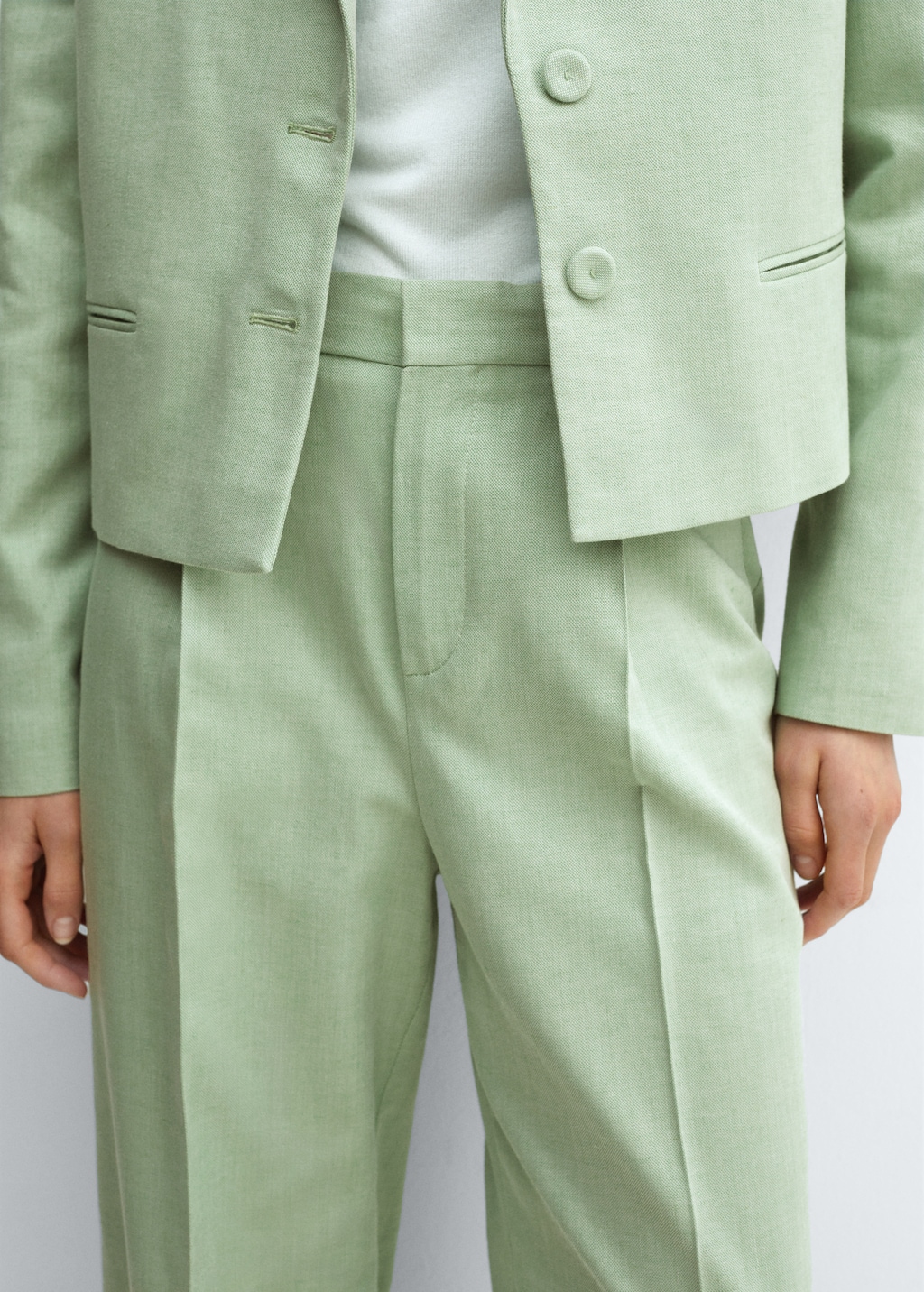 Pleated wideleg suit trousers - Details of the article 6