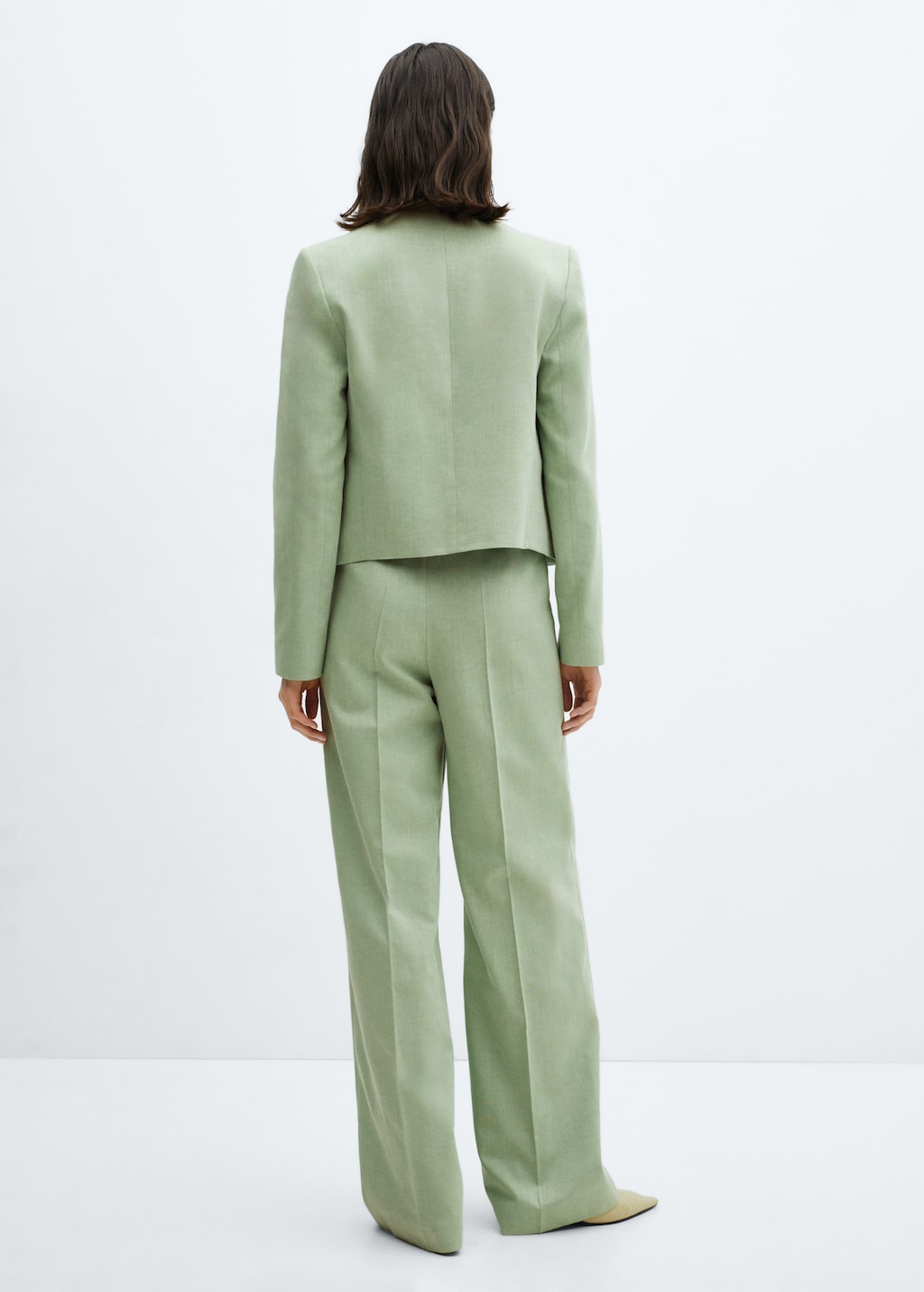 Pleated wideleg suit trousers - Reverse of the article