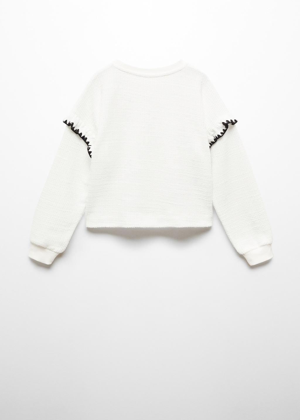 Ruffled textured sweatshirt - Reverse of the article