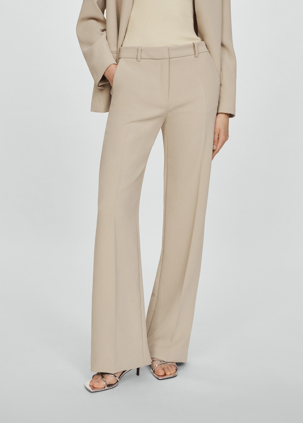 High-rise wideleg trousers - Medium plane