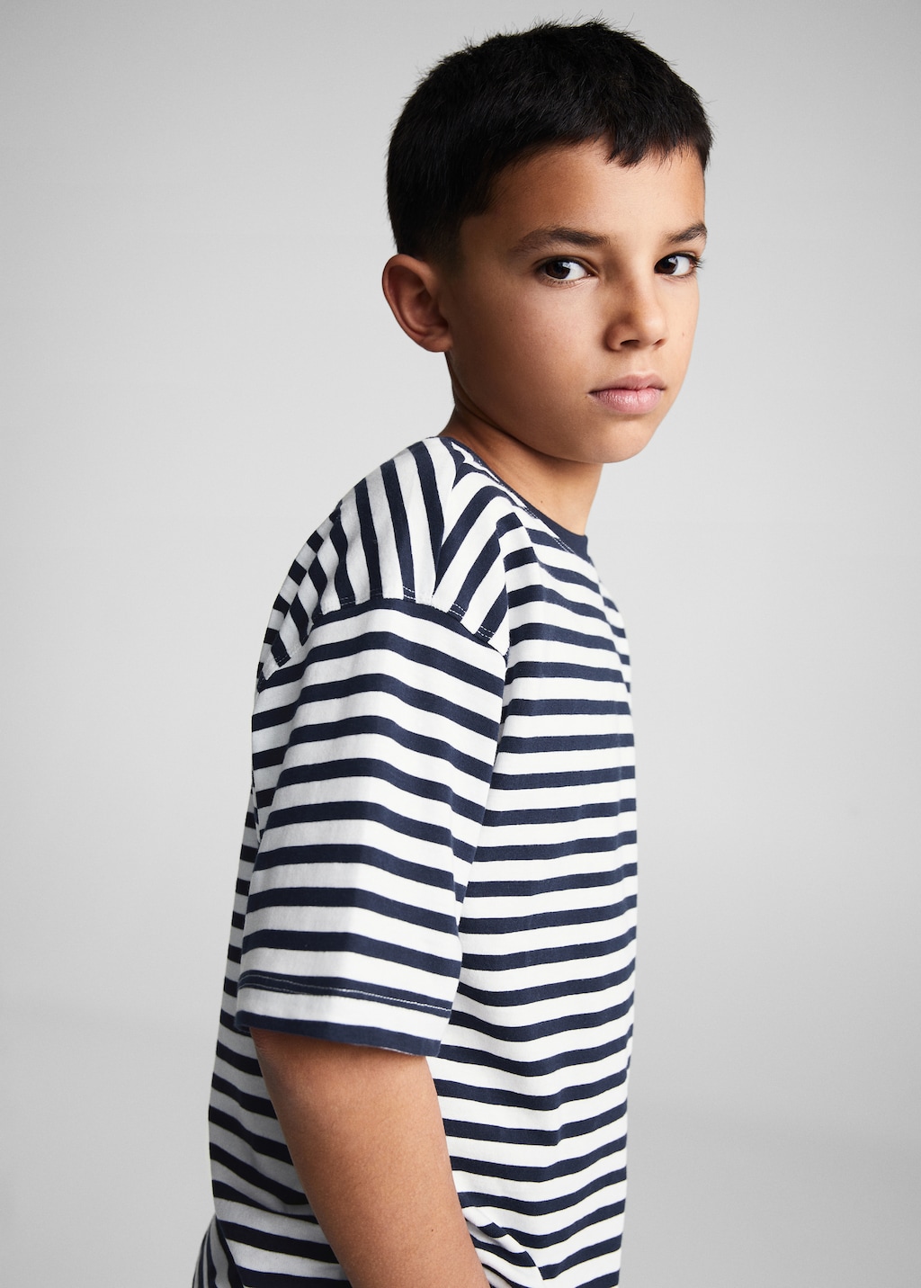 Striped cotton T-shirt - Details of the article 1