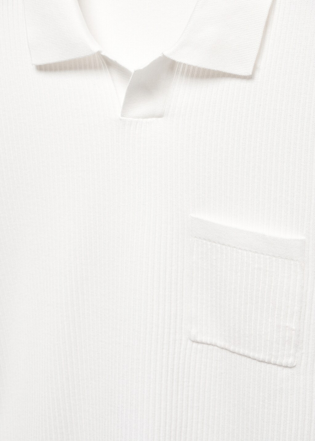 Short-sleeved ribbed polo shirt - Details of the article 8