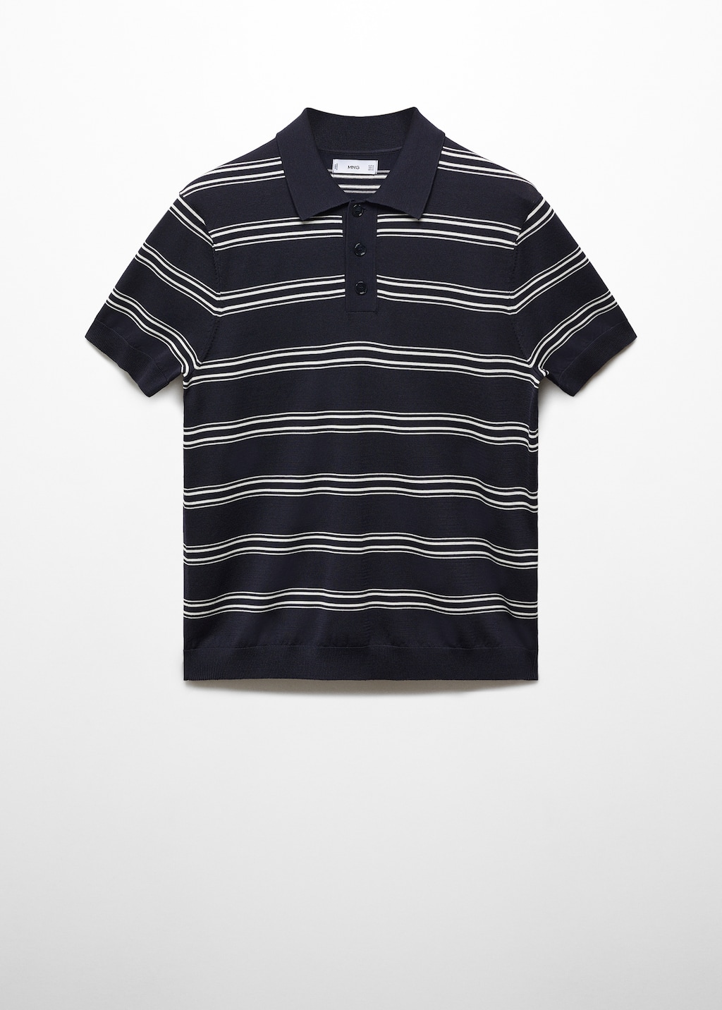 Striped jersey polo shirt - Article without model