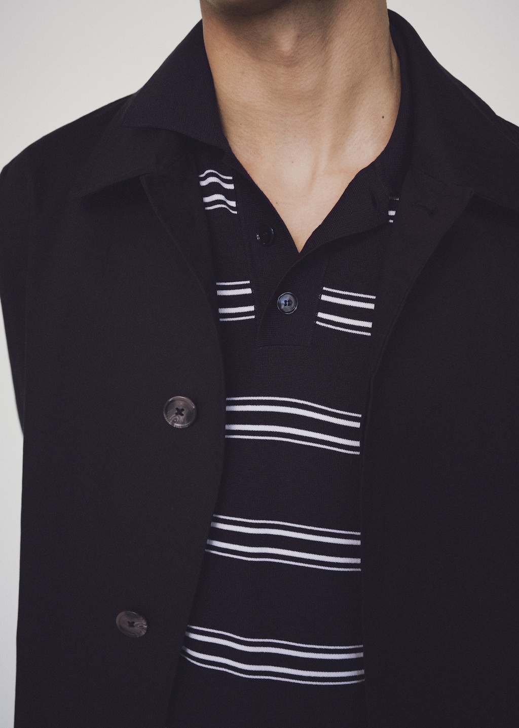 Striped jersey polo shirt - Details of the article 5