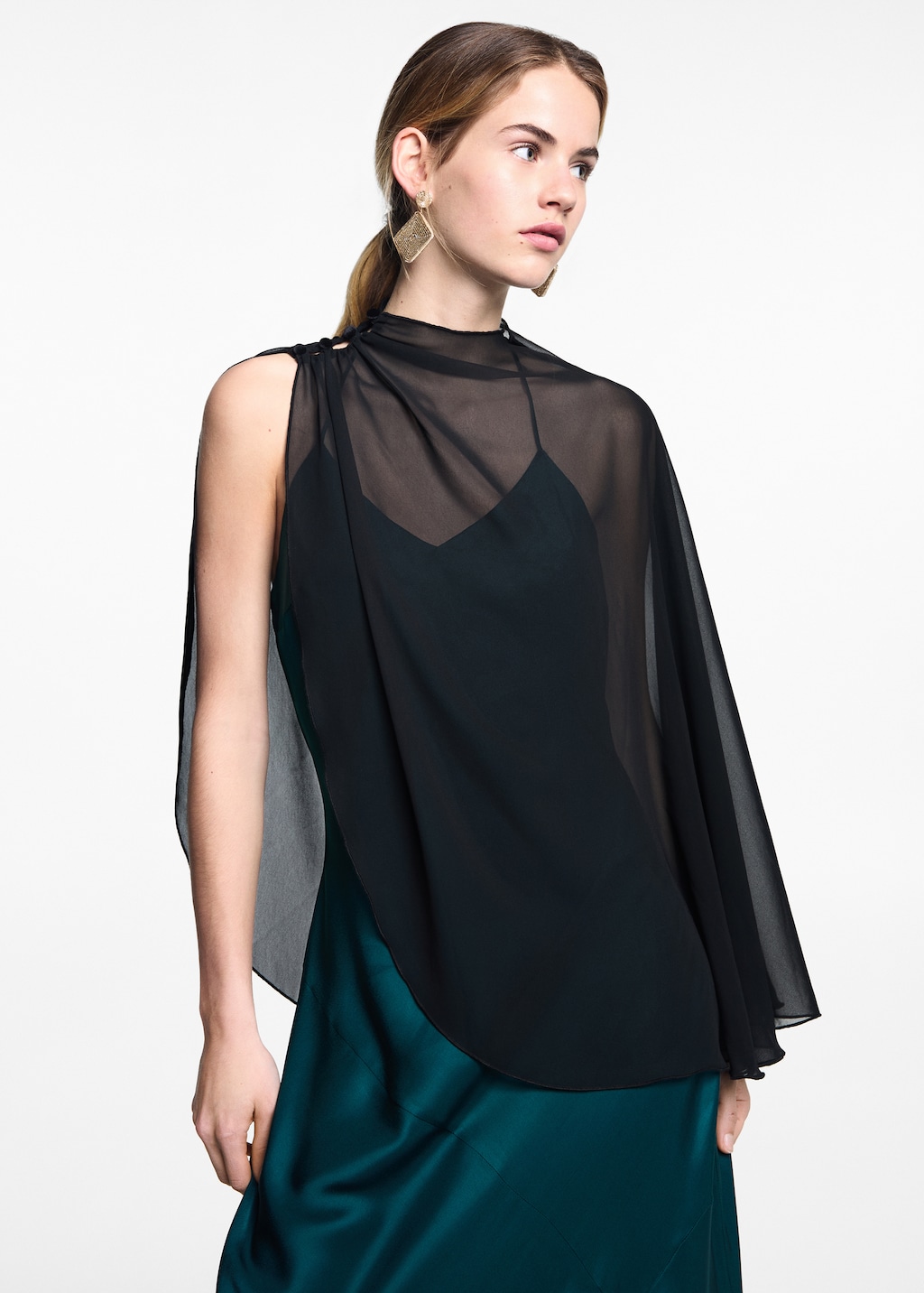 Flowing cape blouse - Medium plane