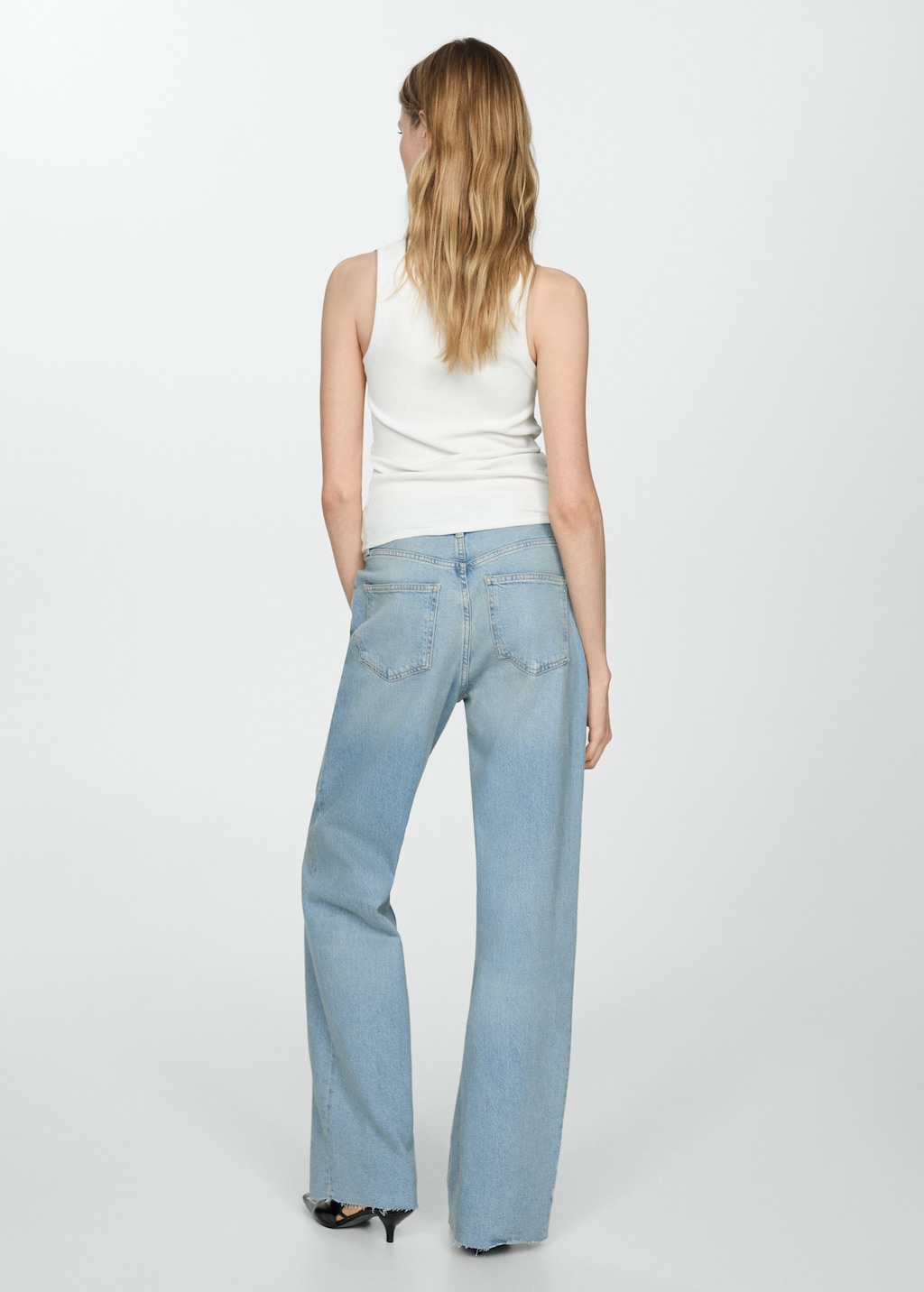 Rechte mid-rise jeans - Achterkant van het artikel