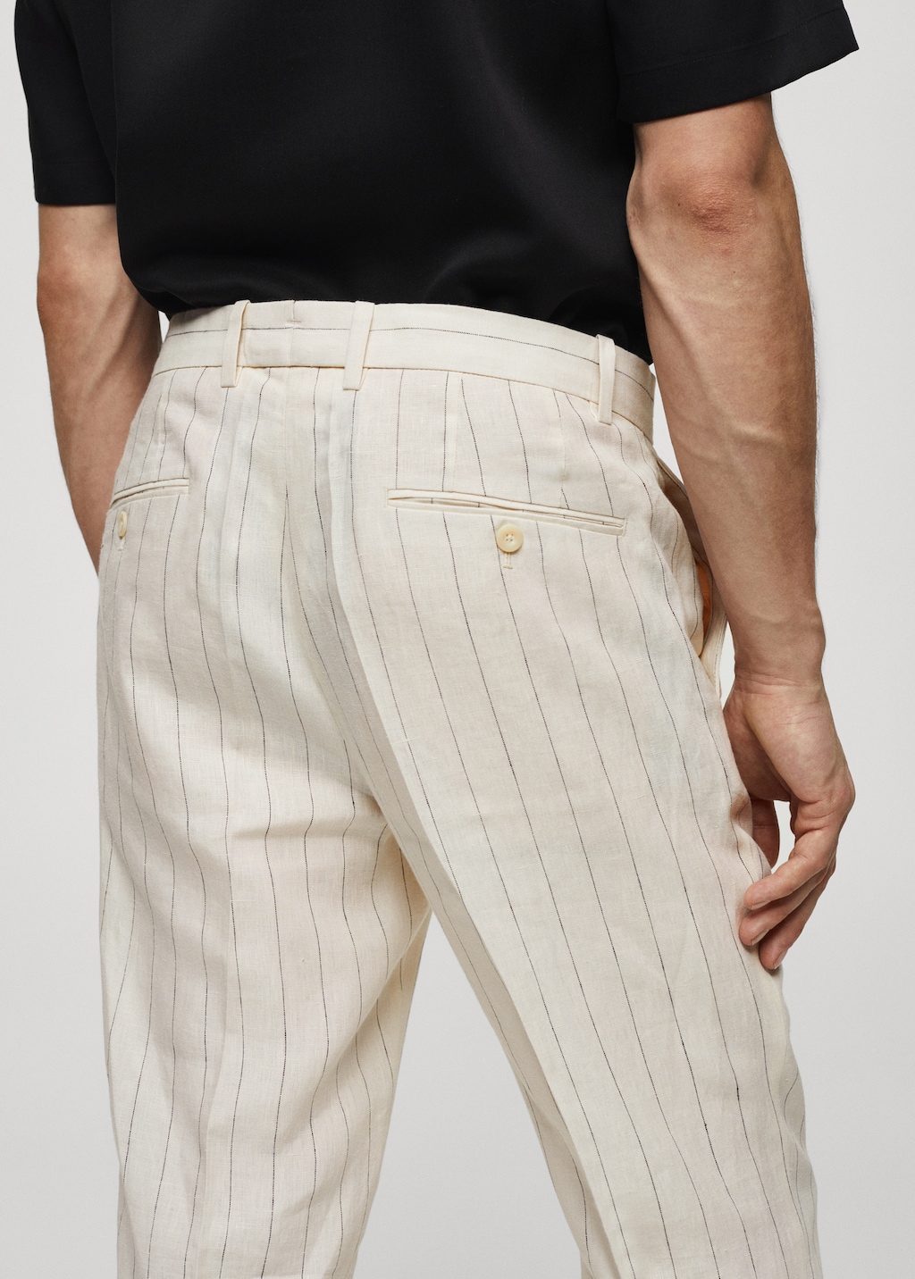 Pantalon slim-fit fines rayures - Détail de l'article 4