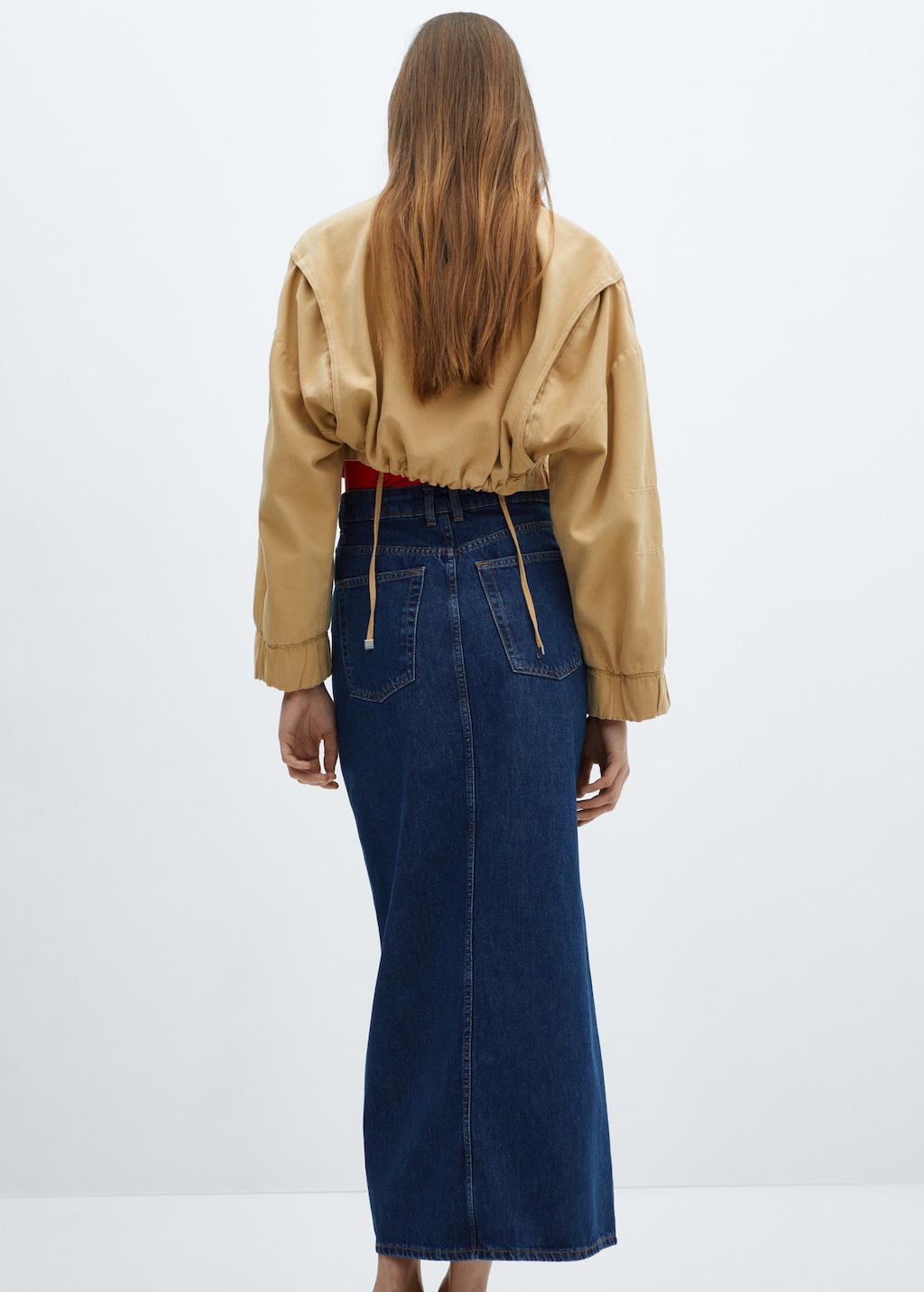 Slit denim skirt - Reverse of the article