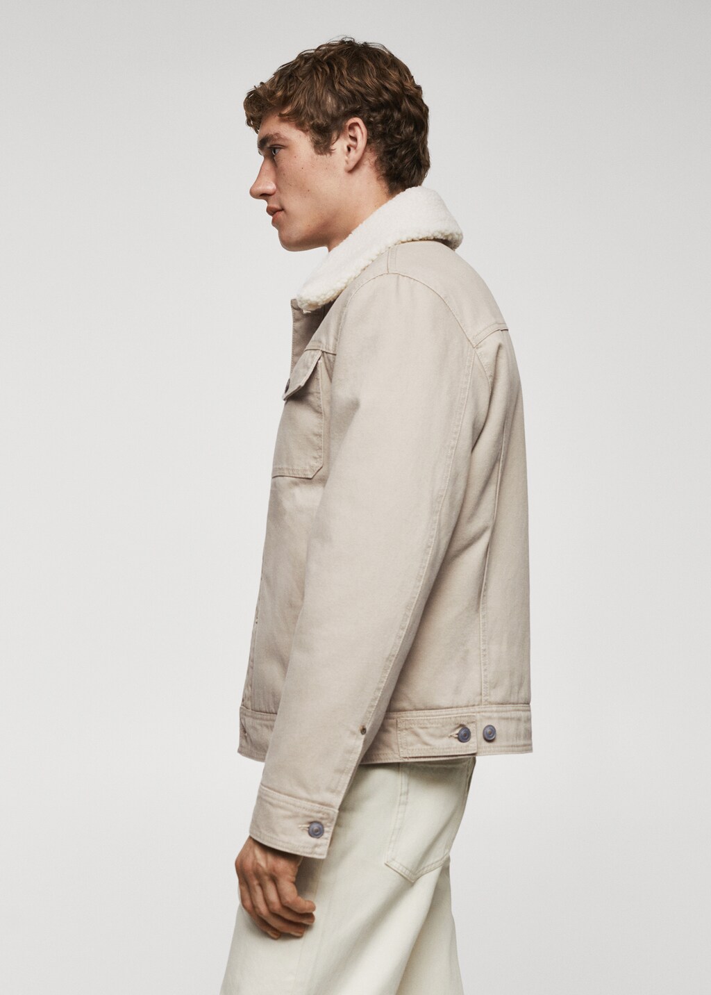 Shearling denim jacket - Details of the article 2