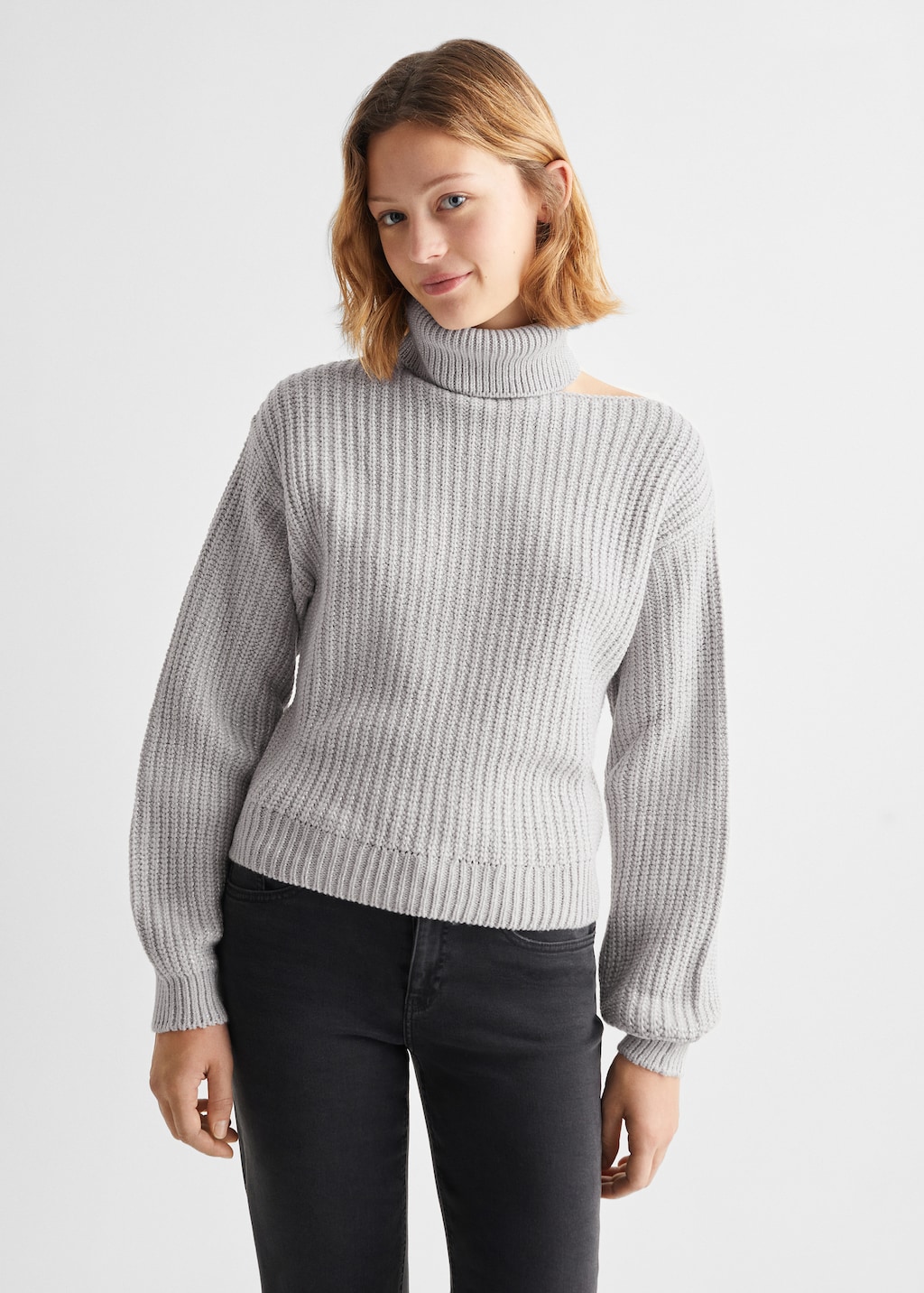 Turtleneck knit sweater - Medium plane