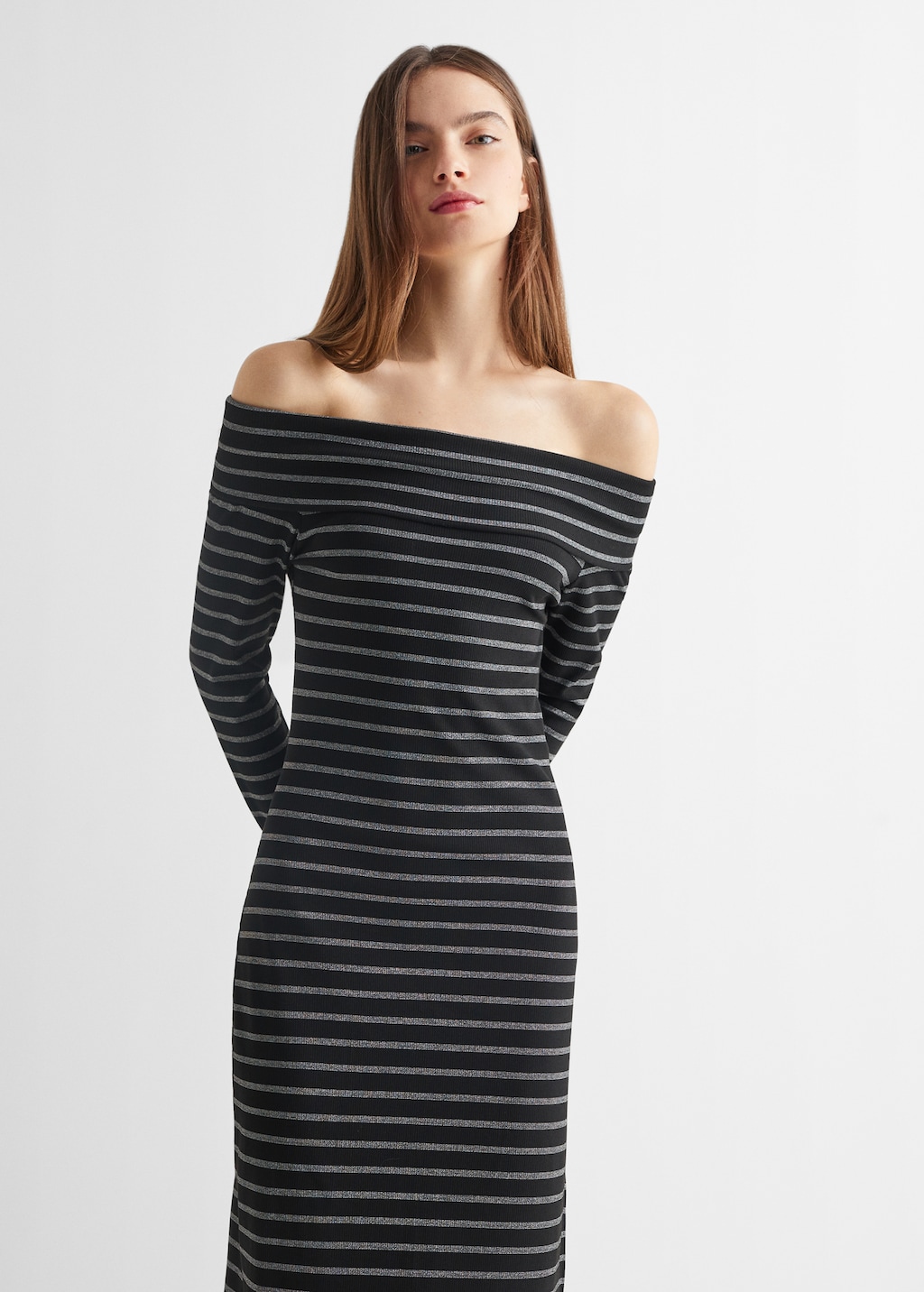 Off the shoulder midi dress